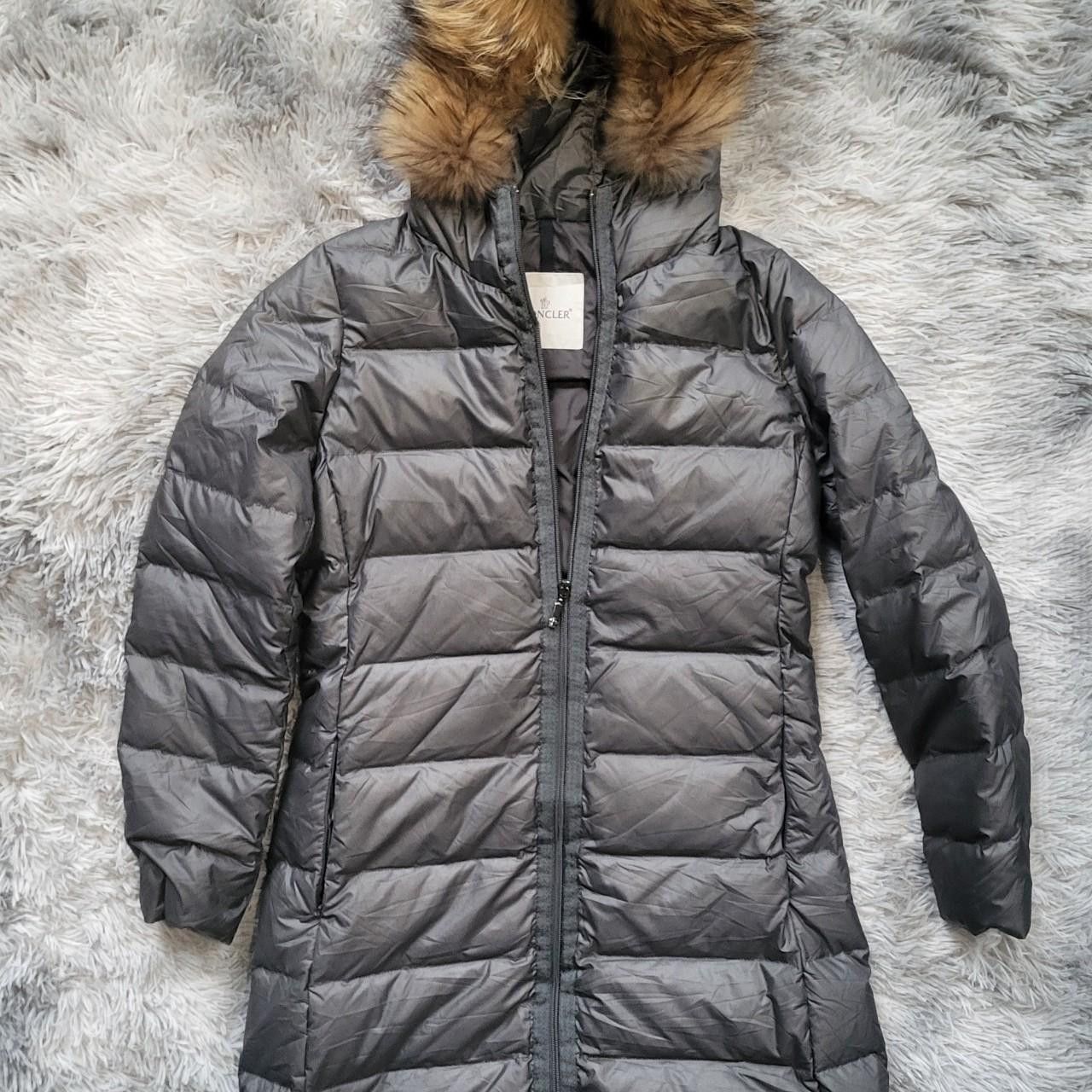 Moncler Moncler Nantesfur Women's Down Jacket – Size 2 (M) – Gray Size M / US 6-8 / IT 42-44 - 1 Thumbnail