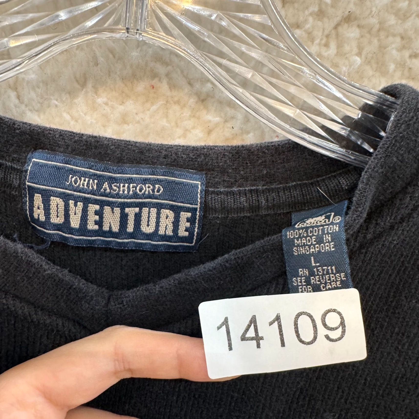 Vintage VINTAGE Y2K Skater Sweater Grey Striped 100% Cotton Large Mens Grunge Streetwear Size US L / EU 52-54 / 3 - 7 Thumbnail