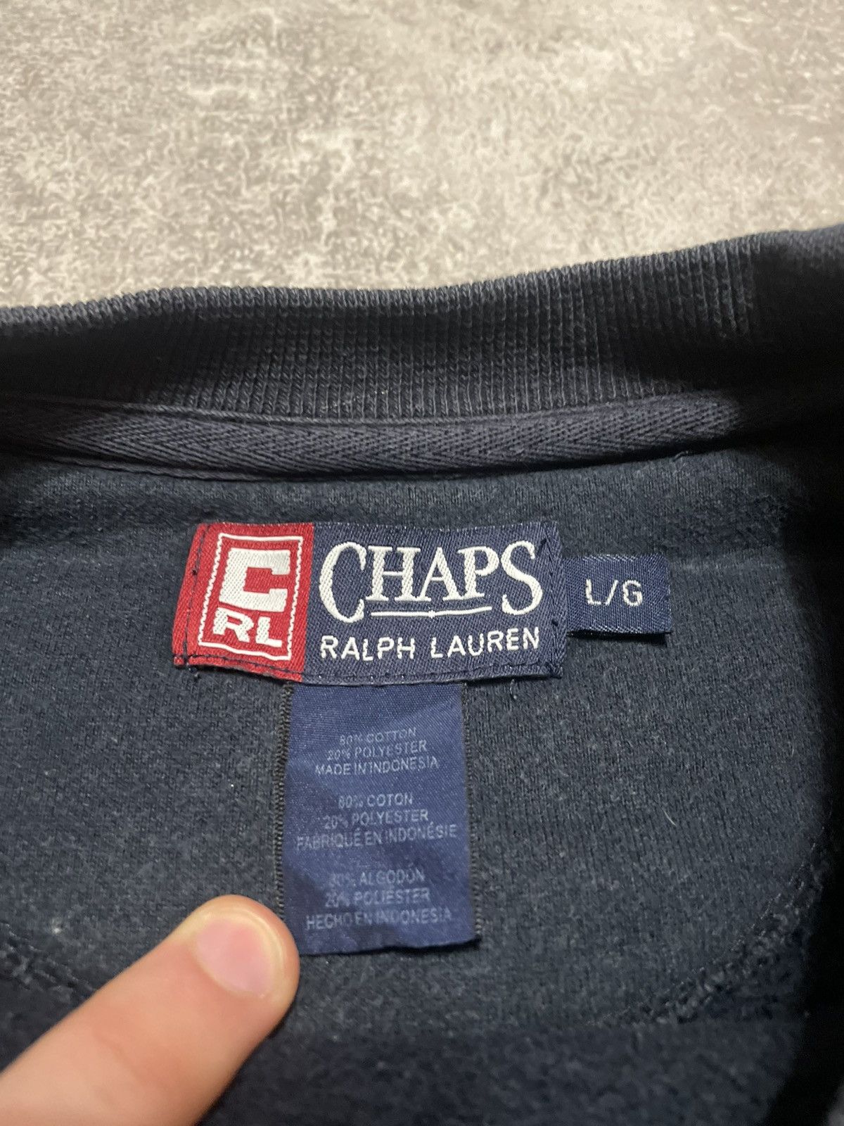 Chaps Ralph Lauren Vintage Chaps Ralph Lauren Big Logo USA Flag Sweatshirt Y2K Size US L / EU 52-54 / 3 - 9 Thumbnail