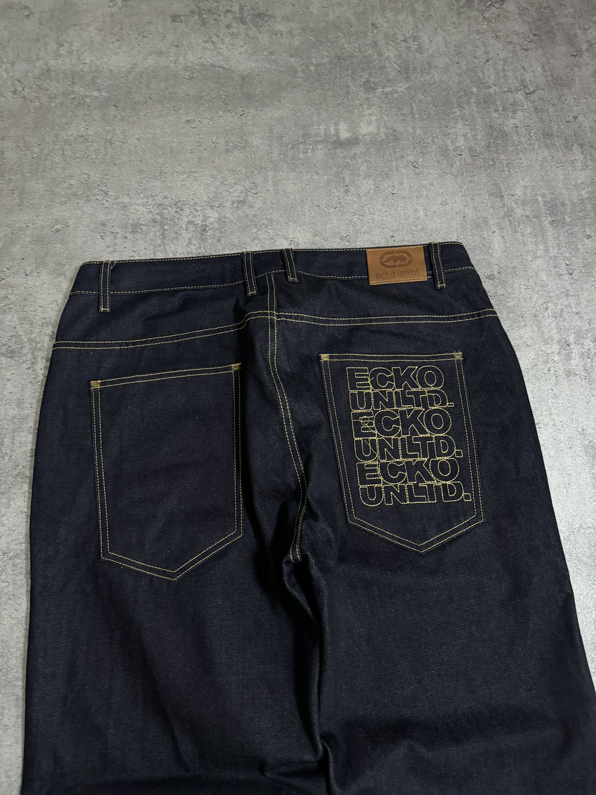 Ecko Unltd. × Japanese Brand × Rap Tees Ecko Unltd. by Marc Ecko Vintage Baggy Jeans Denim Logo Rap Size US 36 / EU 52 - 2 Thumbnail