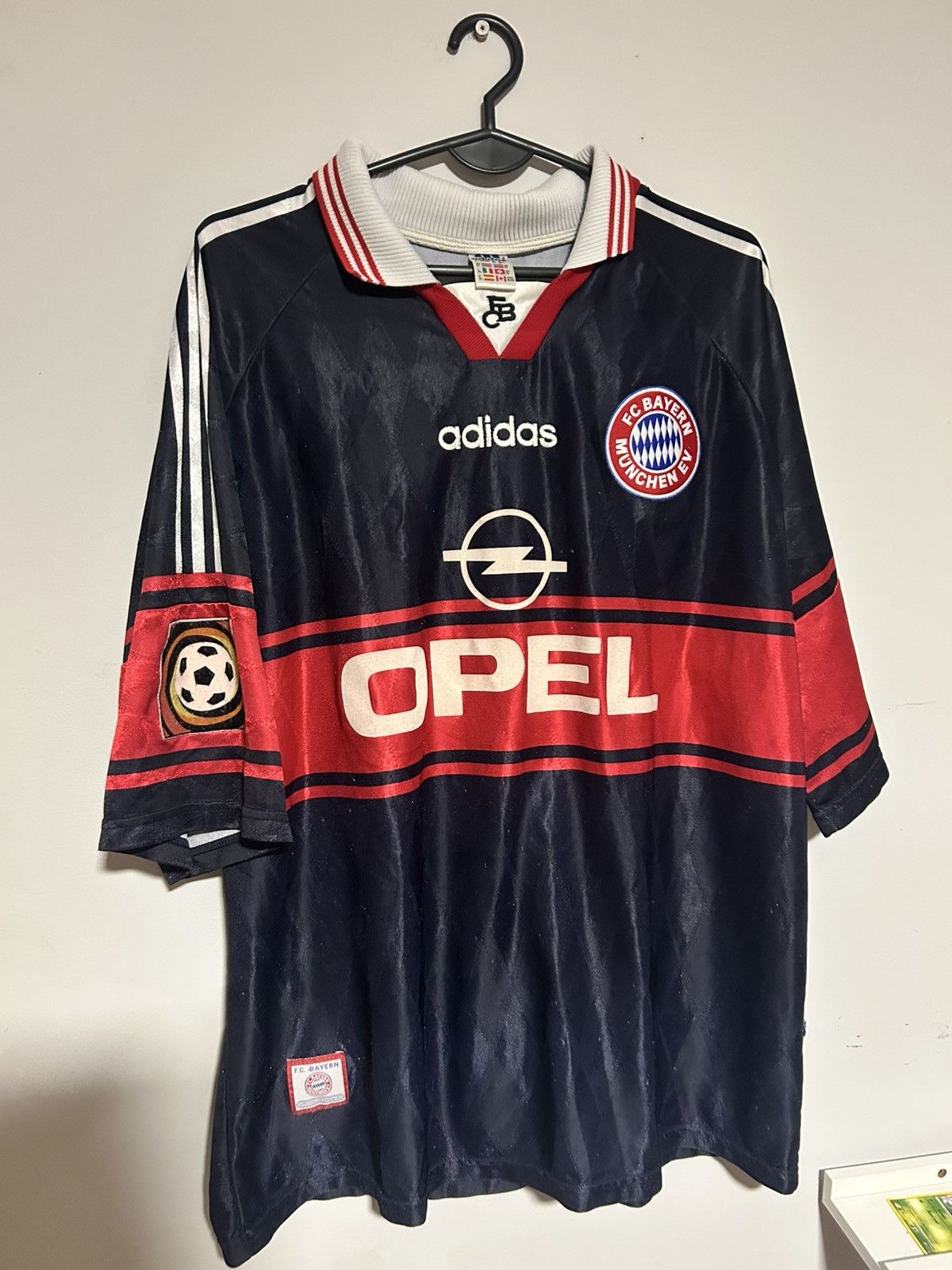 Adidas bayern zaragoza 1999 basler match football soccer Jersey Size US XL / EU 56 / 4 - 2 Thumbnail