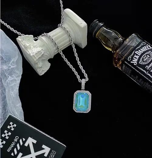 Jewelry Vintage square frame pendant necklace Size ONE SIZE - 3 Thumbnail