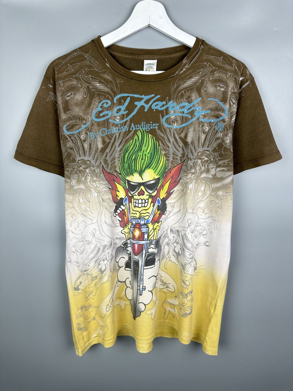 Ed Hardy Y2K Ed Hardy Skull Affliction Opium TShirt Tee Rhinestones Size US M / EU 48-50 / 2 - 1 Thumbnail