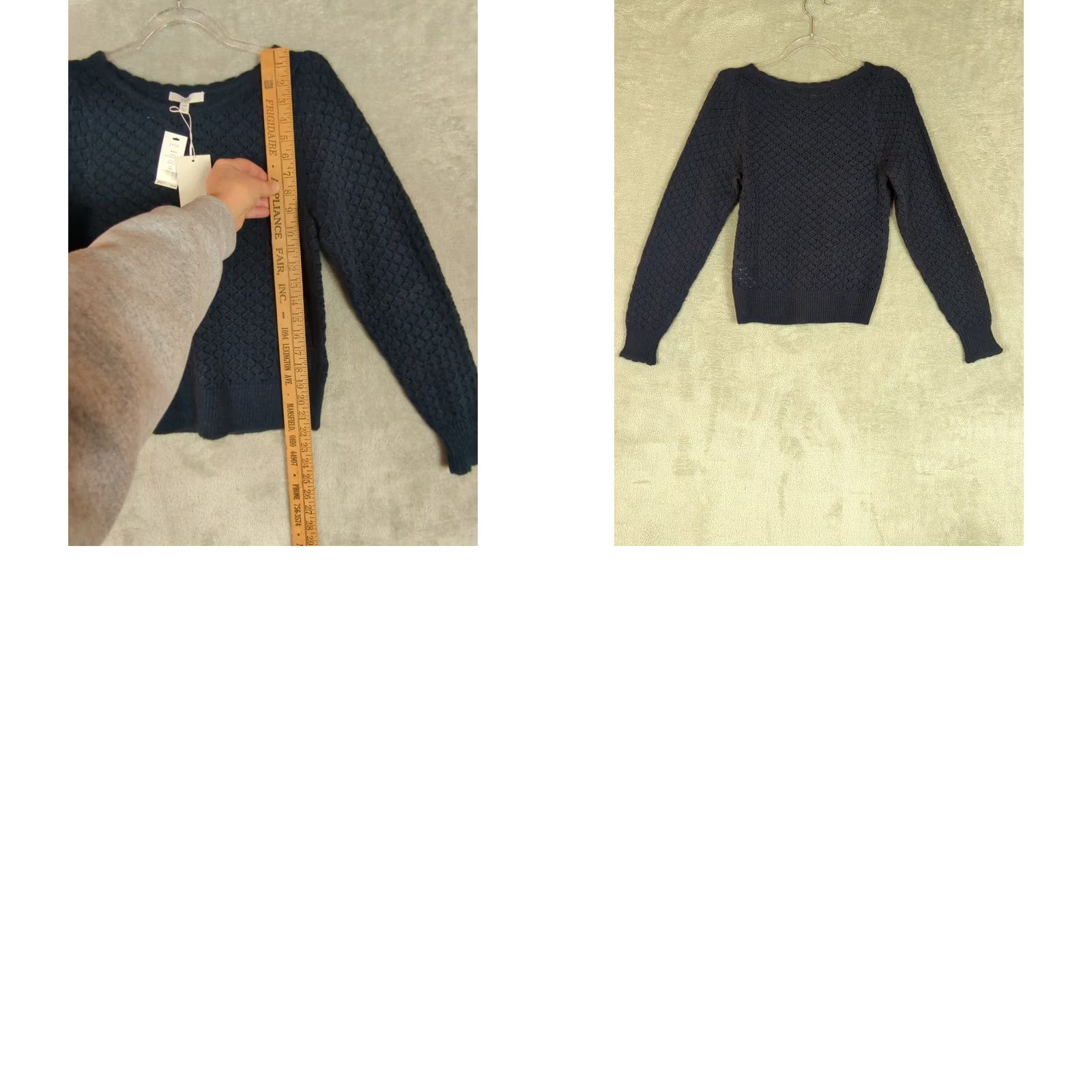 Joie JOIE Sweater Top Honeycomb Open Knit Wool Blend Blue XXS Women Size XXS / US 00 / IT 34 - 8 Thumbnail