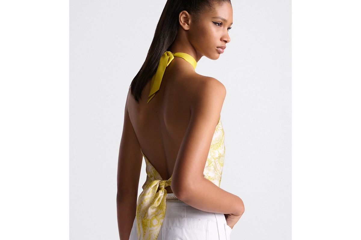 Dior o1bcso1str0226 Size:OS/Jouy Soleil Silk Top in White/Yellow Size M / US 6-8 / IT 42-44 - 5 Thumbnail