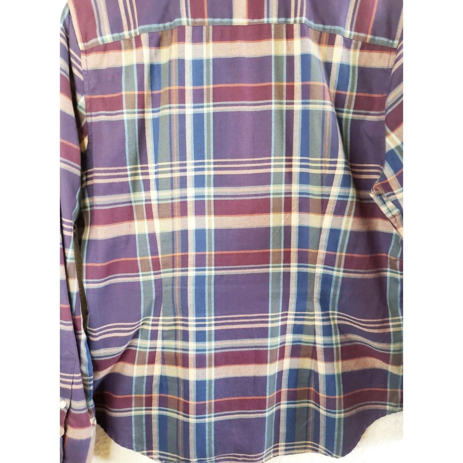 Ralph Lauren Lauren Ralph Lauren Shirt Women's L Button Up Plaid Purple Green Multicolored Casual LRL Shirt Size L / US 10 / IT 46 - 6 Thumbnail