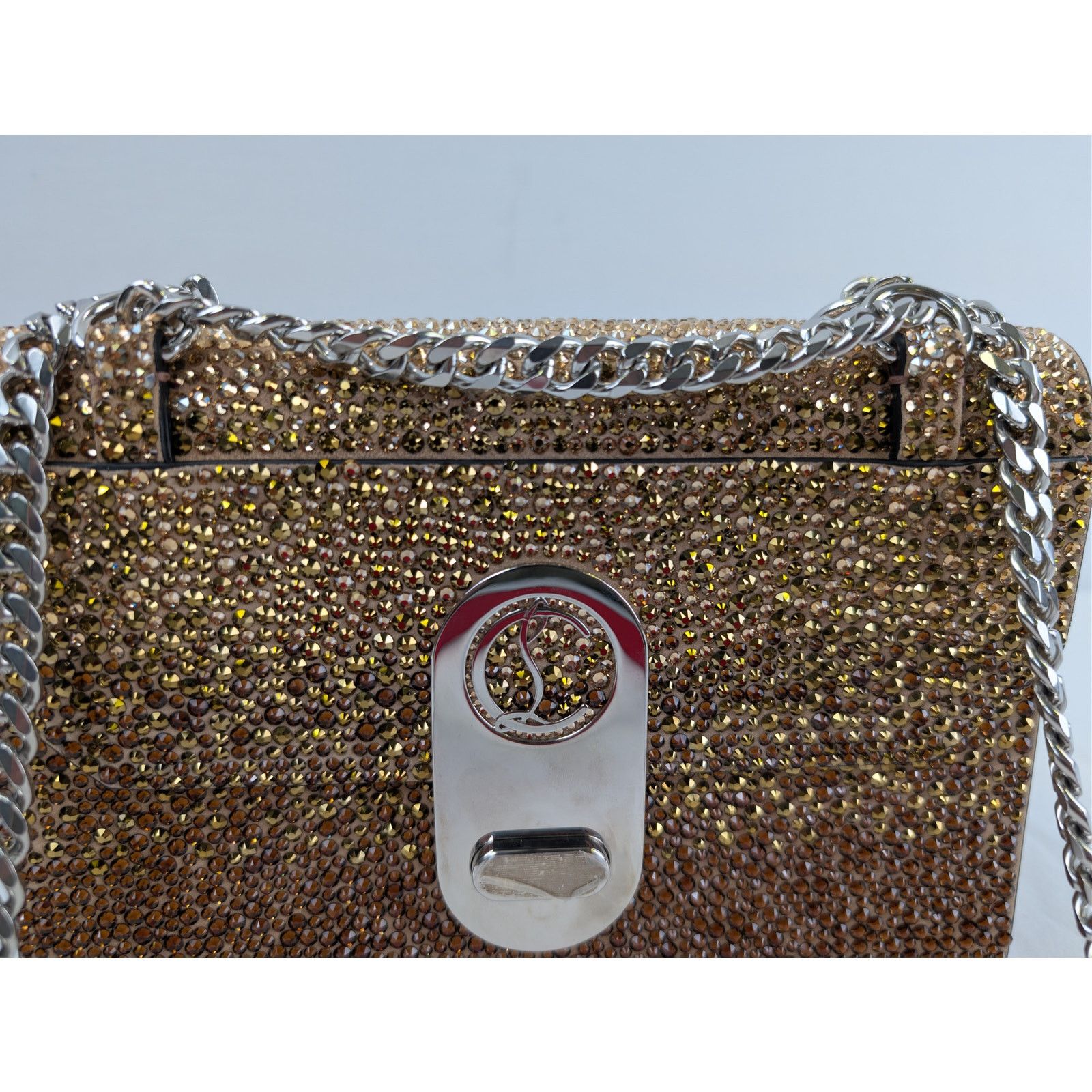 Christian Louboutin o1rshd1 Size: OS / Elisa Small VV/Strass Degrade Bag in Nude Size ONE SIZE - 4 Thumbnail