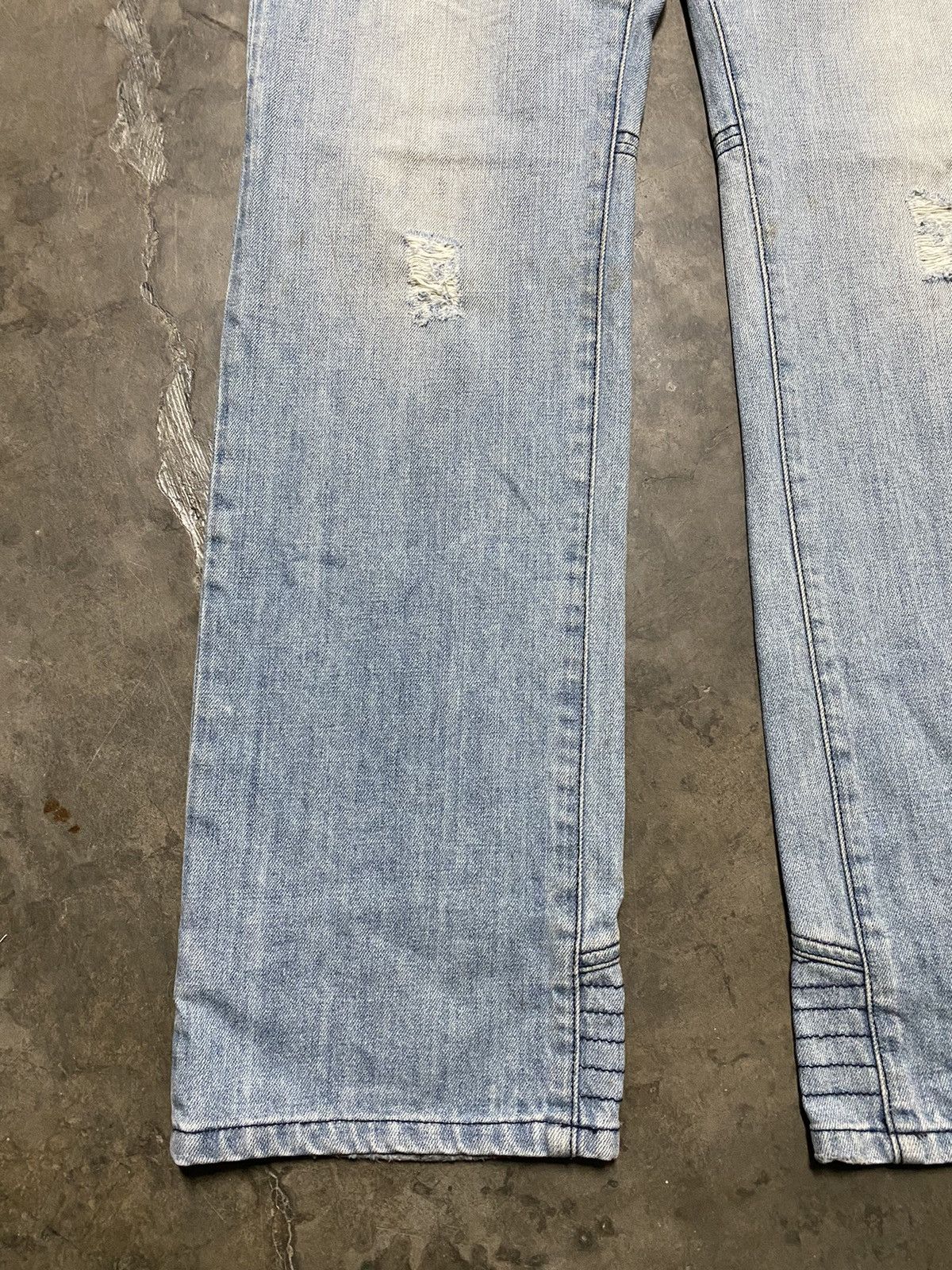 Jean Vintage Pratts Jeans Distressed Wash Blue @act232 Size US 31 - 9 Thumbnail