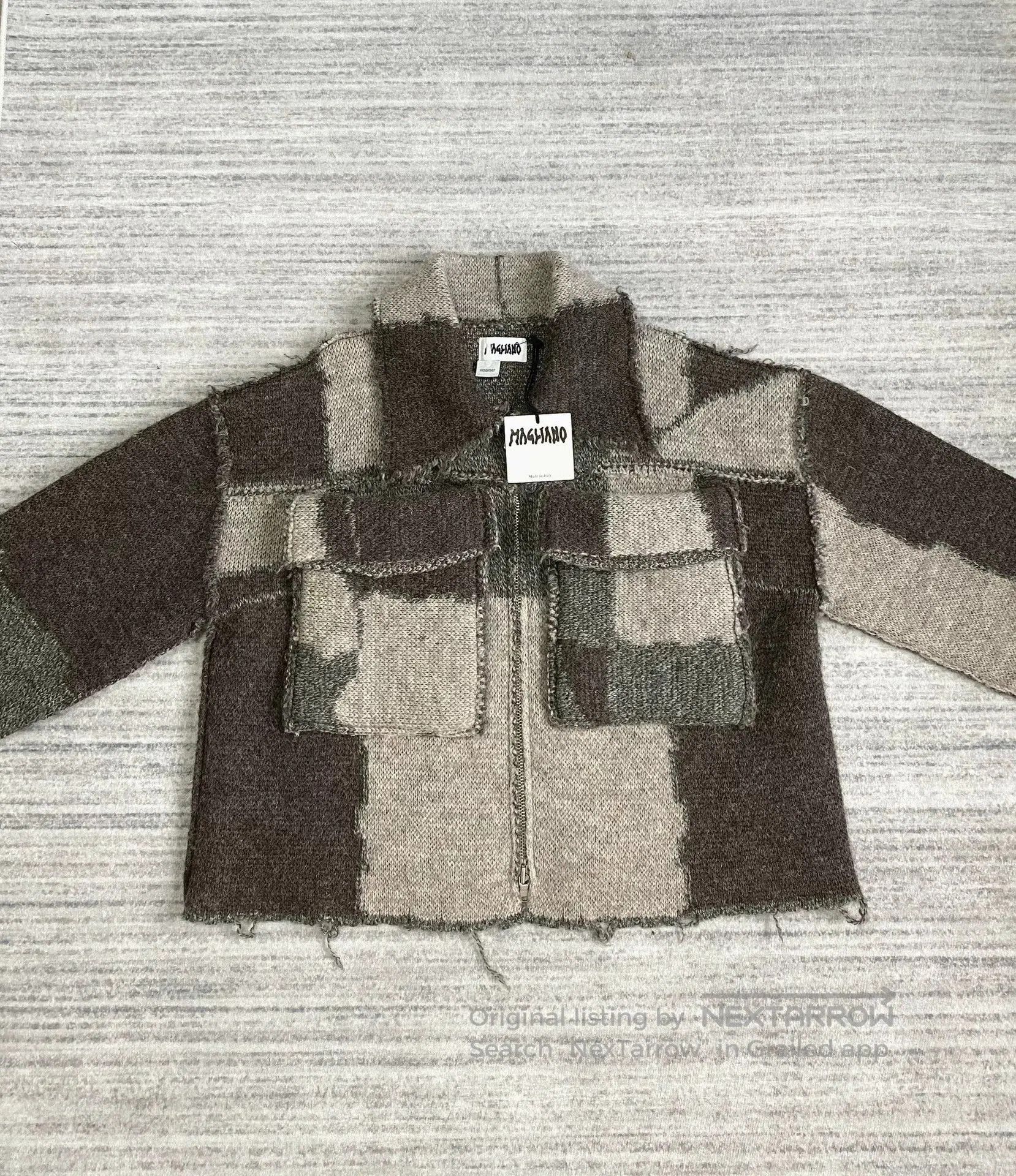 Magliano Deconstructed Wool Zip Jacket with Color Block. Size US S / EU 44-46 / 1 - 2 Thumbnail