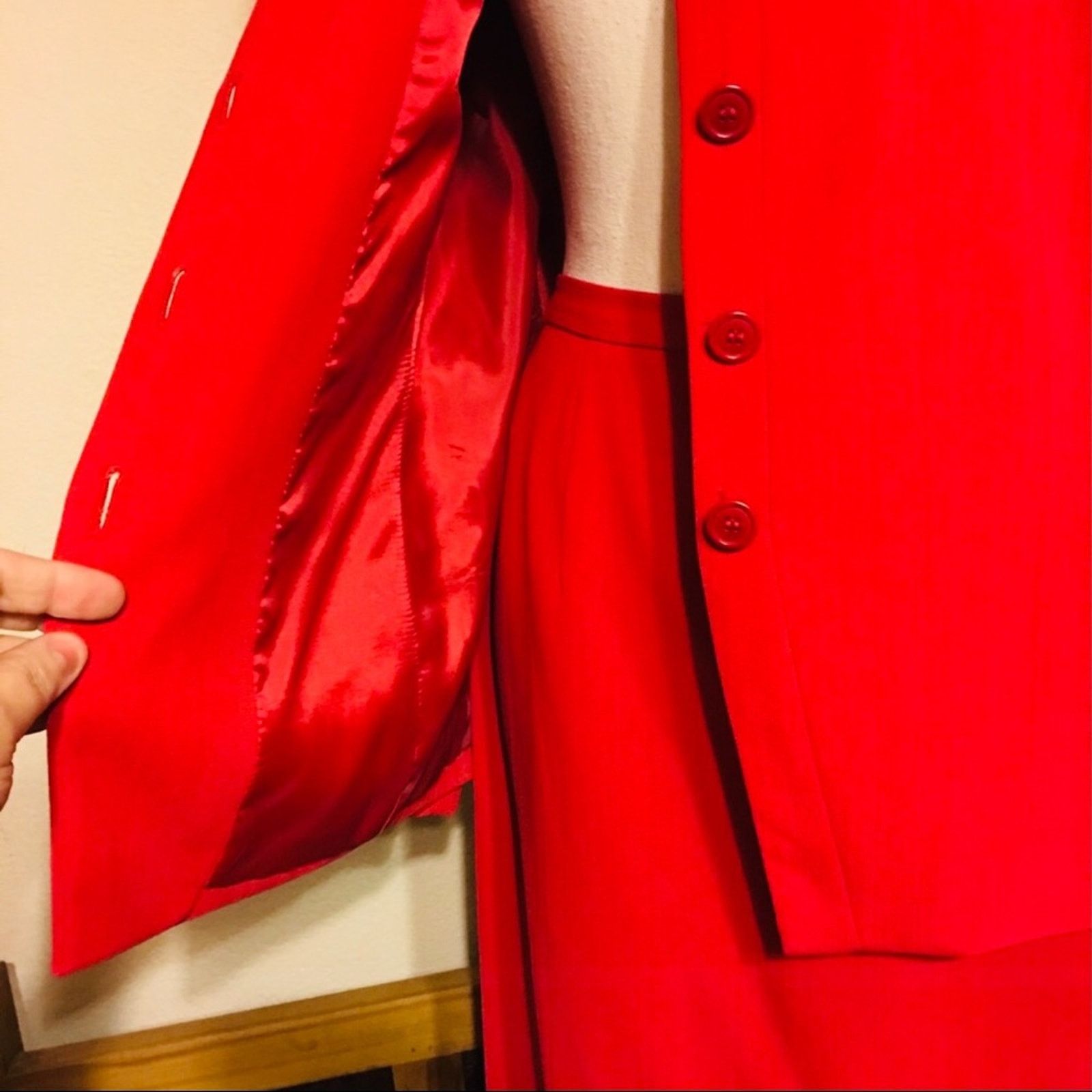 Other Laura Scott red jacket and skirt set 10 Size L / US 10 / IT 46 - 6 Thumbnail