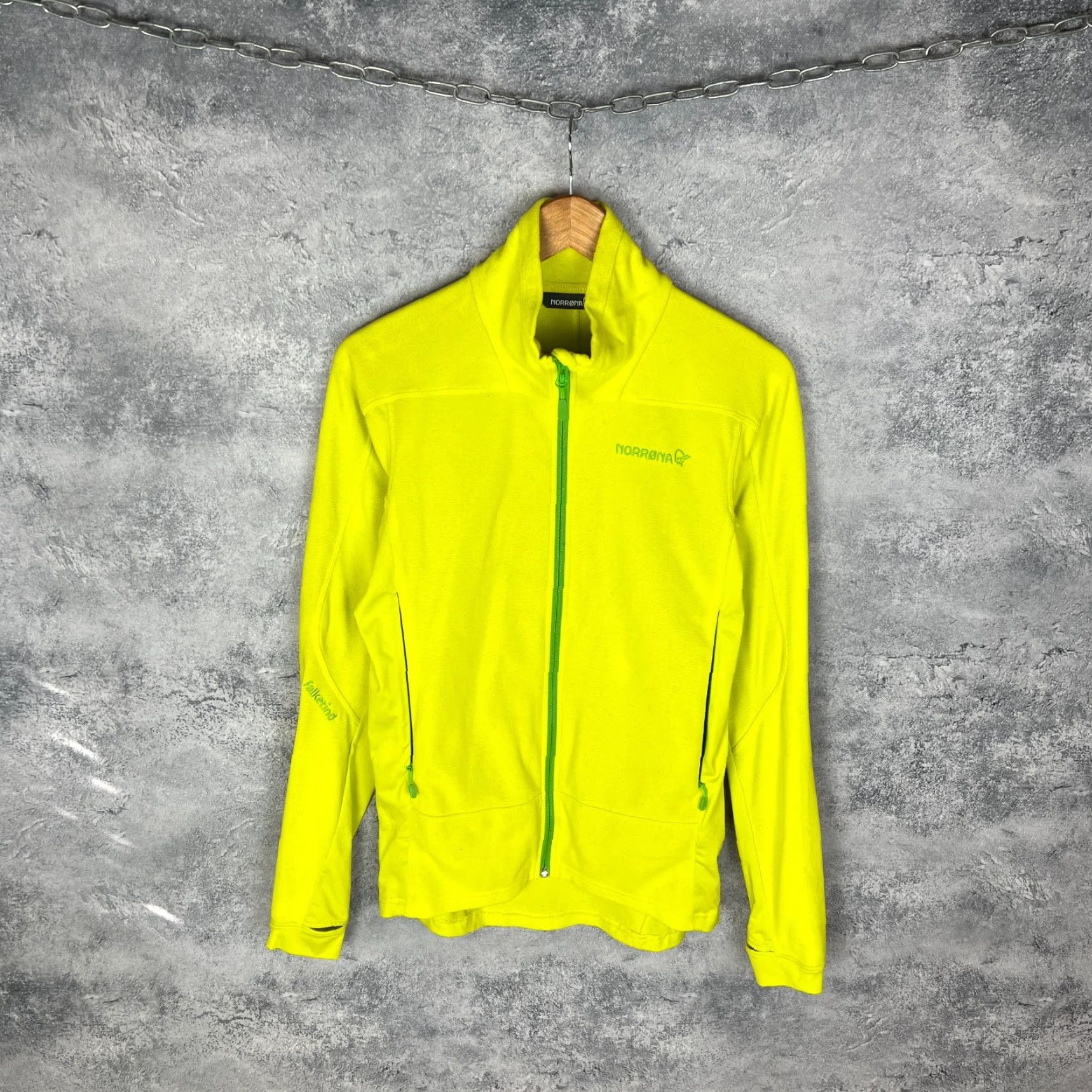 Vintage Norrona Jacket Yellow Palm Warm1 Size S Men's Polyester Outer Shell Jacket Size US S / EU 44-46 / 1 - 2 Thumbnail