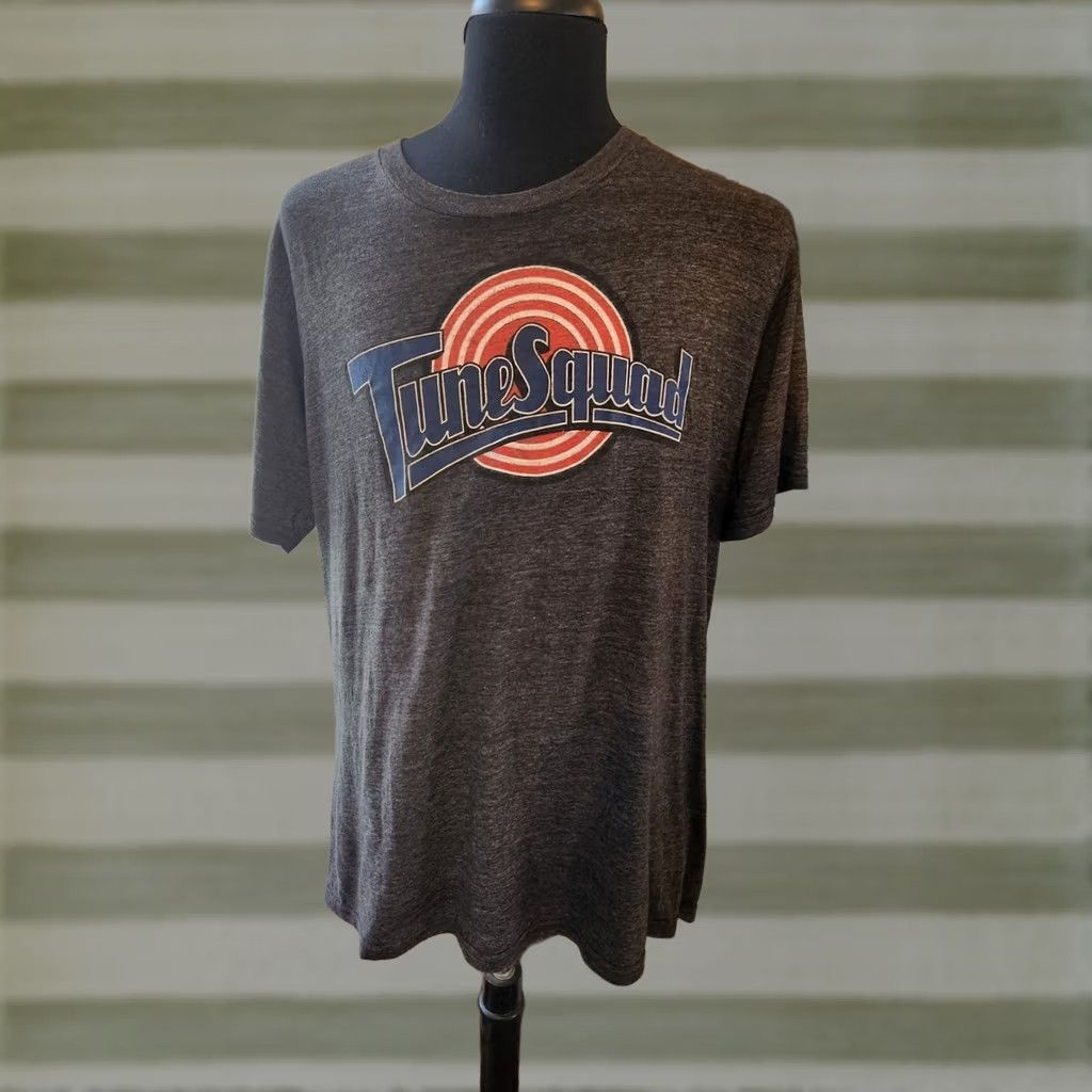 Vintage Space Jam T-Shirt Adult XL Logo Tune Squad Charcoal Gray Short Sleeve Mens Size US XL / EU 56 / 4 - 1 Thumbnail