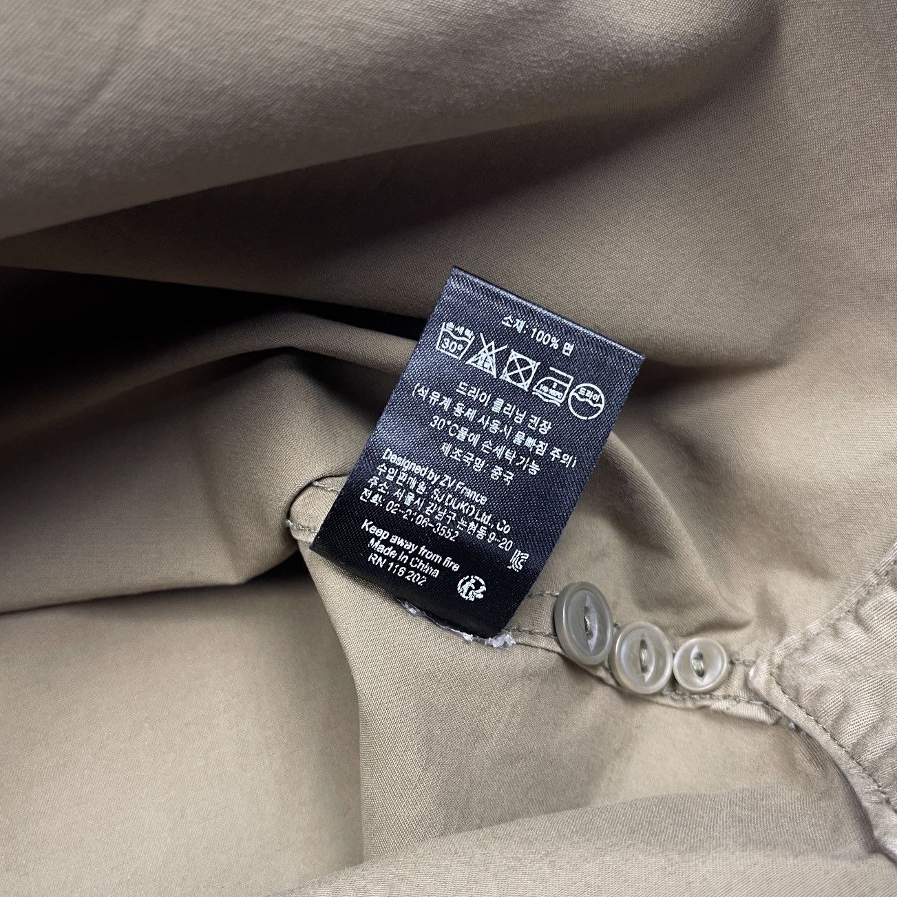 Zadig & Voltaire Zadig & Voltaire Sigmund Military L/S Shirt Size US L / EU 52-54 / 3 - 9 Thumbnail