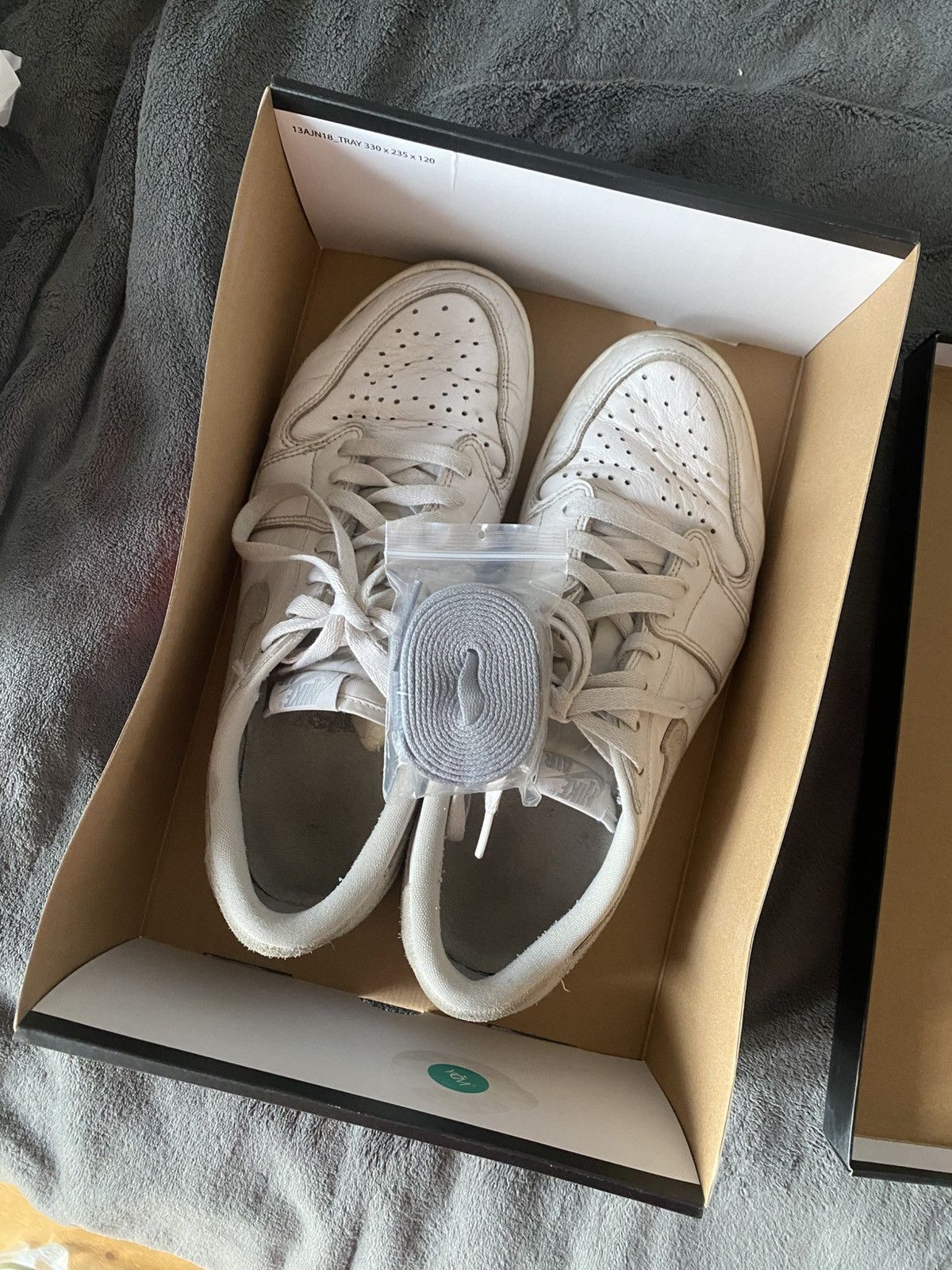 Jordan Brand × Nike nike Air Jordan 1 Low OG Neutral Grey 85 sneakers Size US 10.5 / EU 43-44 - 14 Thumbnail
