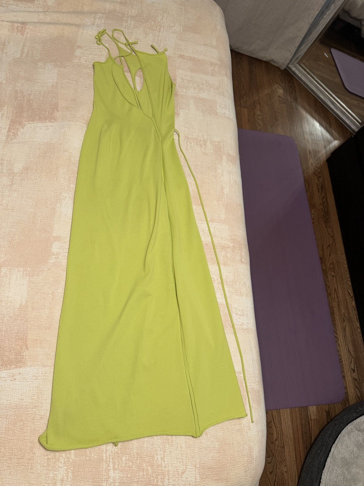 Ottolinger Ottolinger Green Viscose Maxi Dress Size M / US 6-8 / IT 42-44 - 2 Thumbnail