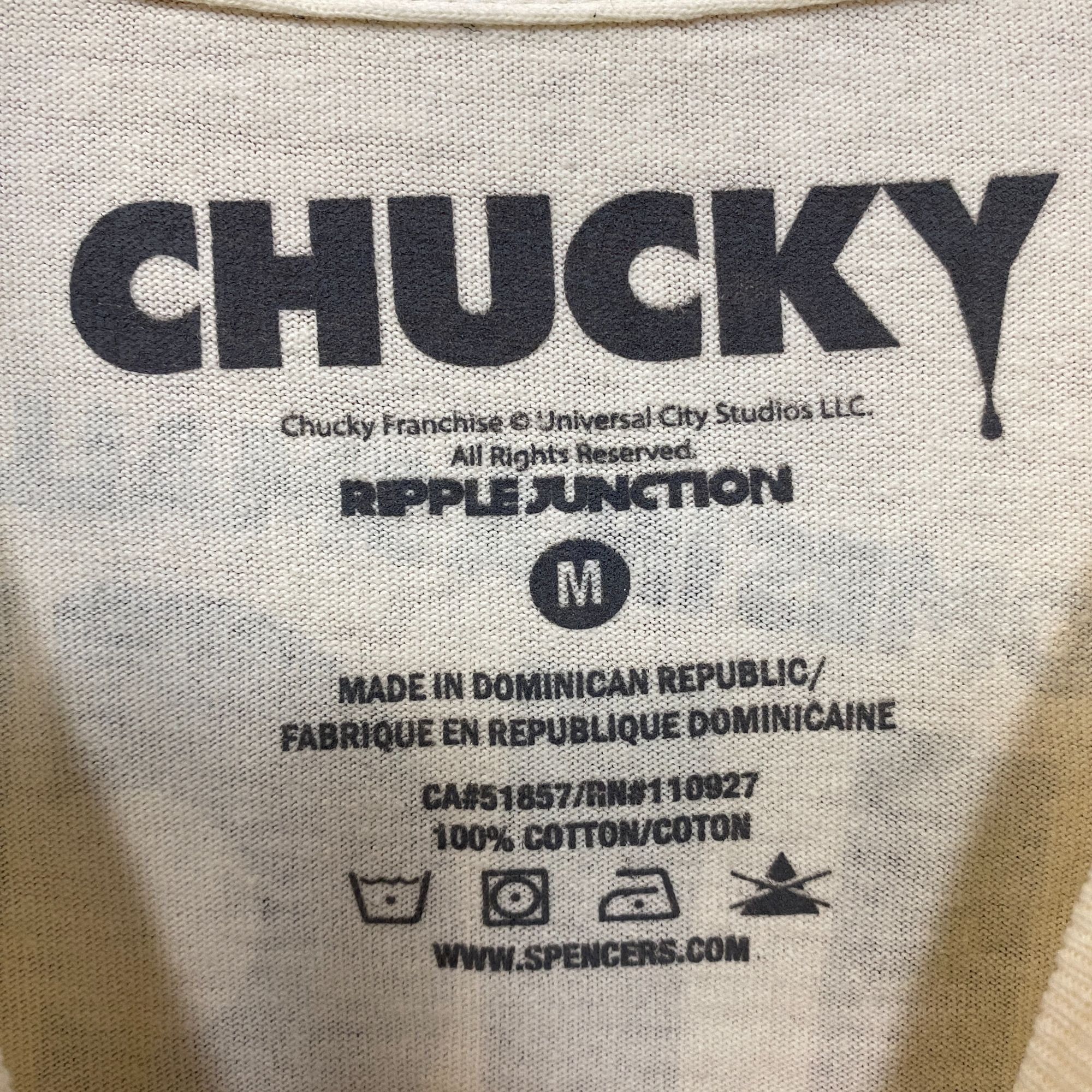 Ripple Junction Bloody Disgusting X Chucky Child's Play Horror Beige T-Shirt Size US M / EU 48-50 / 2 - 5 Thumbnail