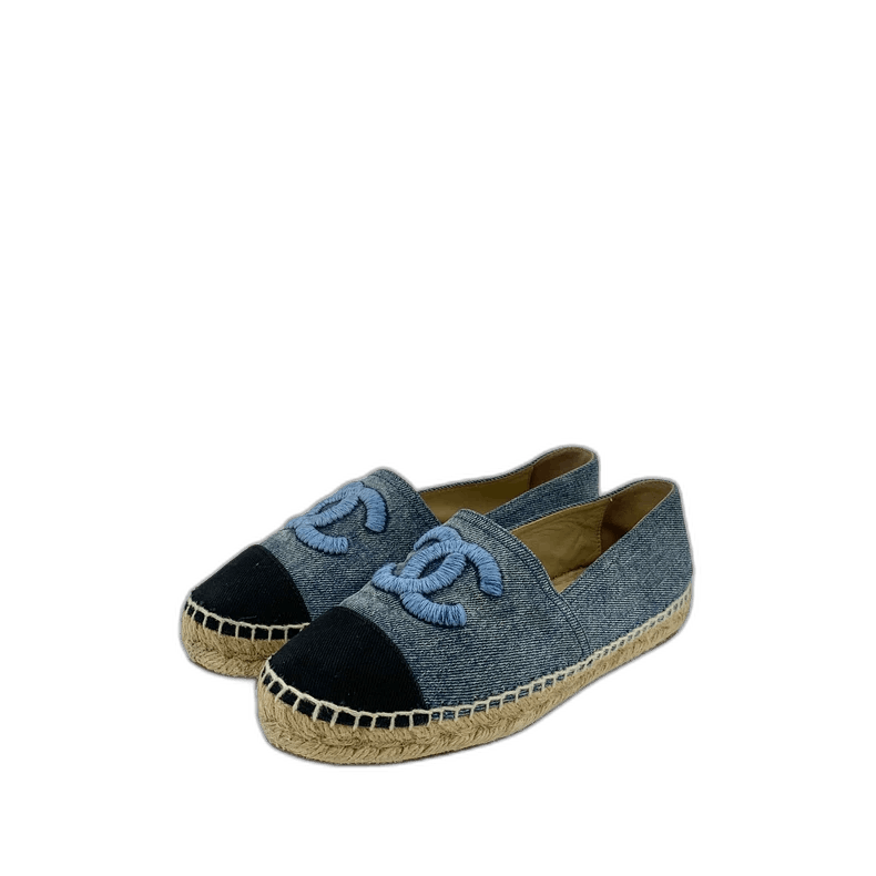Chanel Chanel Blue Logo Embroidered Casual SlipOn Shoes -2505 Size US 5.5 / EU 38 - 1 Thumbnail