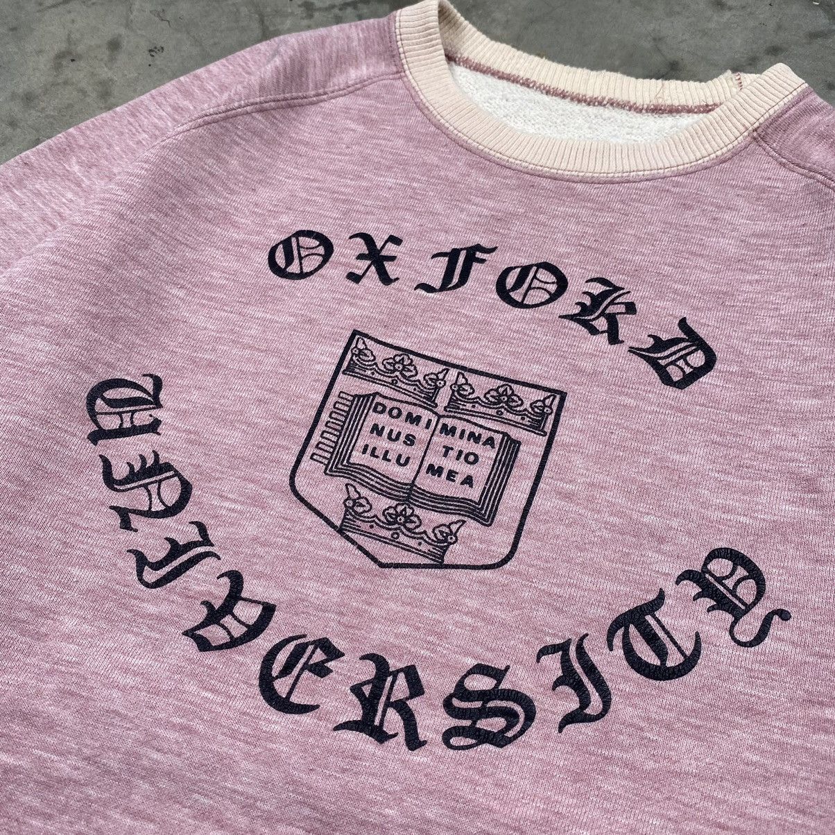 Vintage Rare 90s Oxford University Seas Sports Chrome Heart Crewneck Size US M / EU 48-50 / 2 - 2 Thumbnail