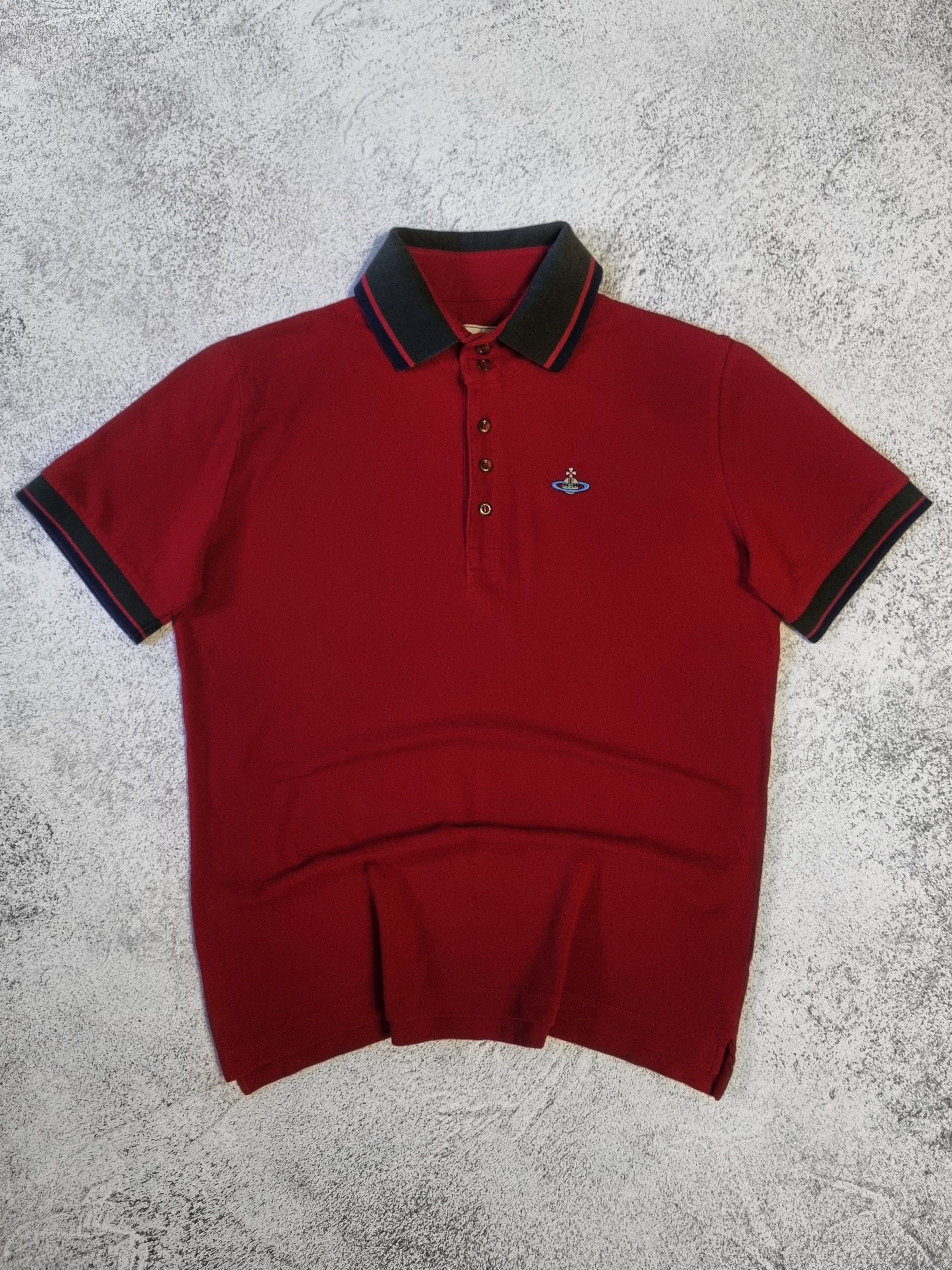 Vivienne Westwood Vivienne Westwood Burgundy Polo T-Shirt Size US L / EU 52-54 / 3 - 1 Thumbnail