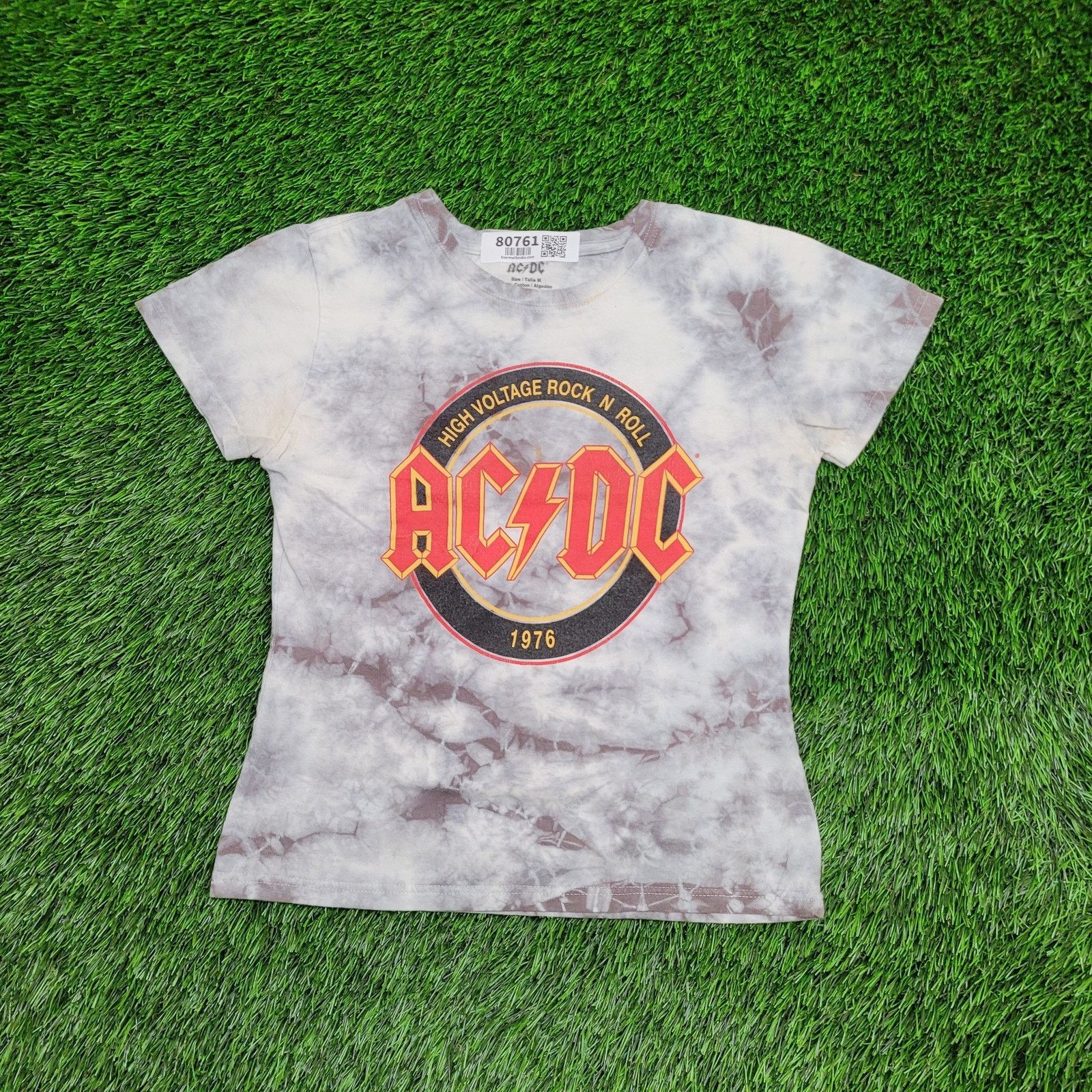Other AC/DC High Voltage Fitted T-Shirt Womens XS/S Y2K Baby Tee Size XS / US 0-2 / IT 36-38 - 1 Thumbnail