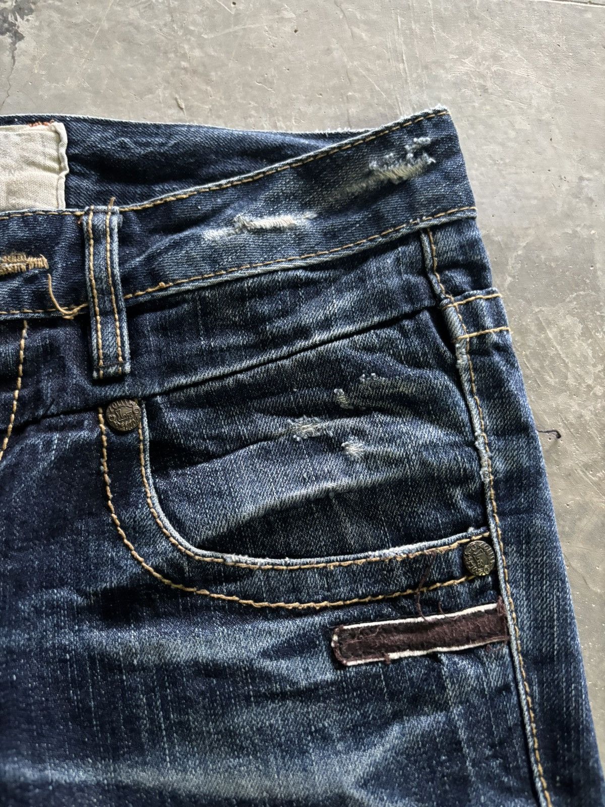 If Six Was Nine y2k lolita distressed style sick stone wash japanese jeans Size US 31 - 10 Thumbnail