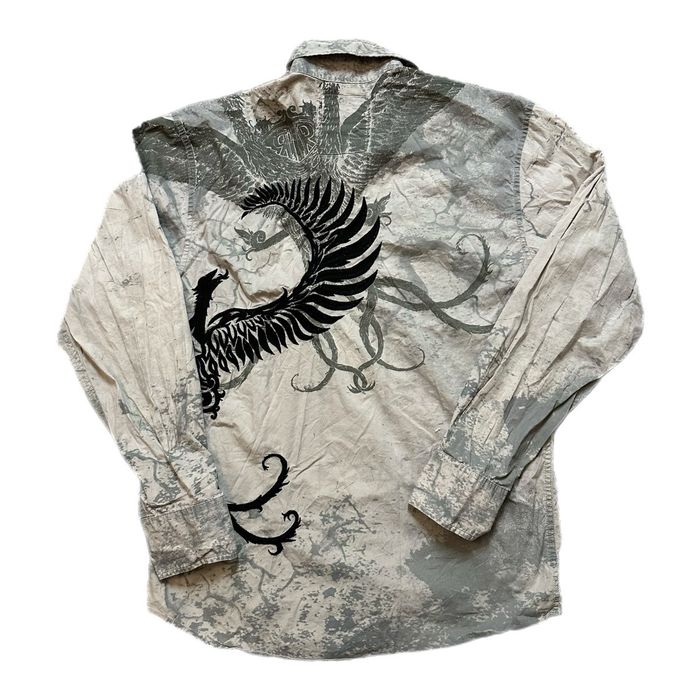 Roar Y2K Roar Cross Bird Affliction Button Up Shirt | Grailed