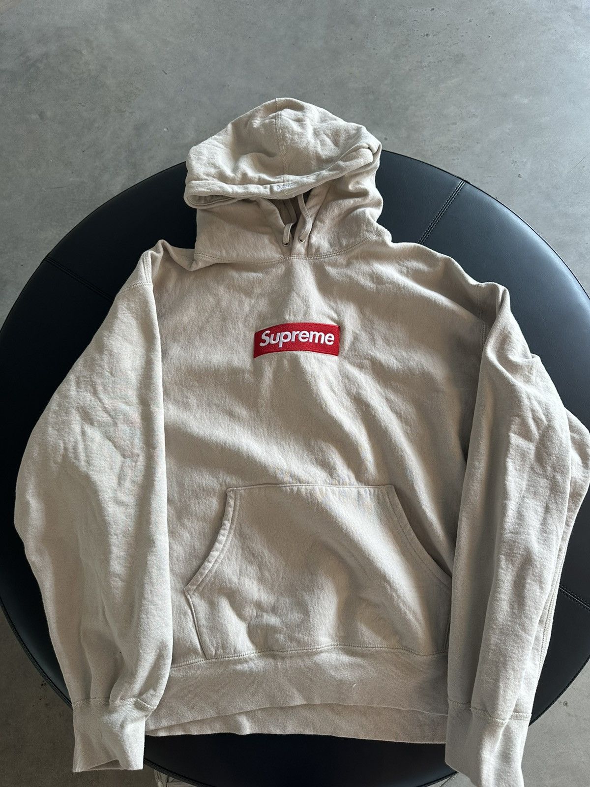 Supreme Supreme Box Logo Hoodie Stone Size US L / EU 52-54 / 3 - 1 Thumbnail