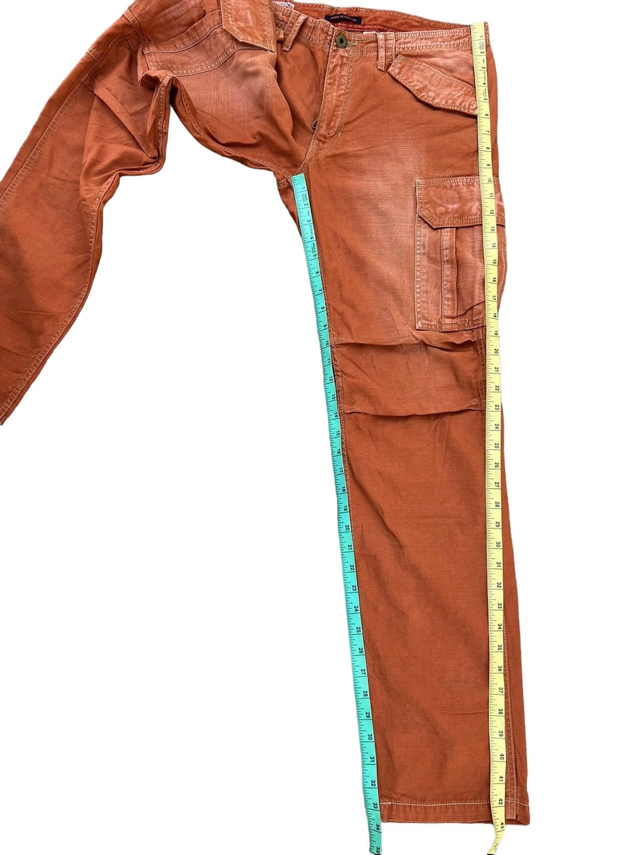 Vintage Vintage Surplus X Blue Way Japan Fade Orange Cargo Trouser Size US 32 / EU 48 - 5 Thumbnail