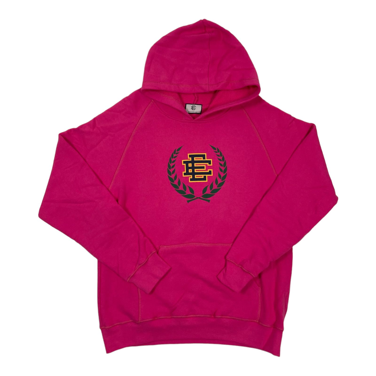 image of Eric Emanuel Center Logo Hooded Sweatshirt Magenta, Men's (Size Large)