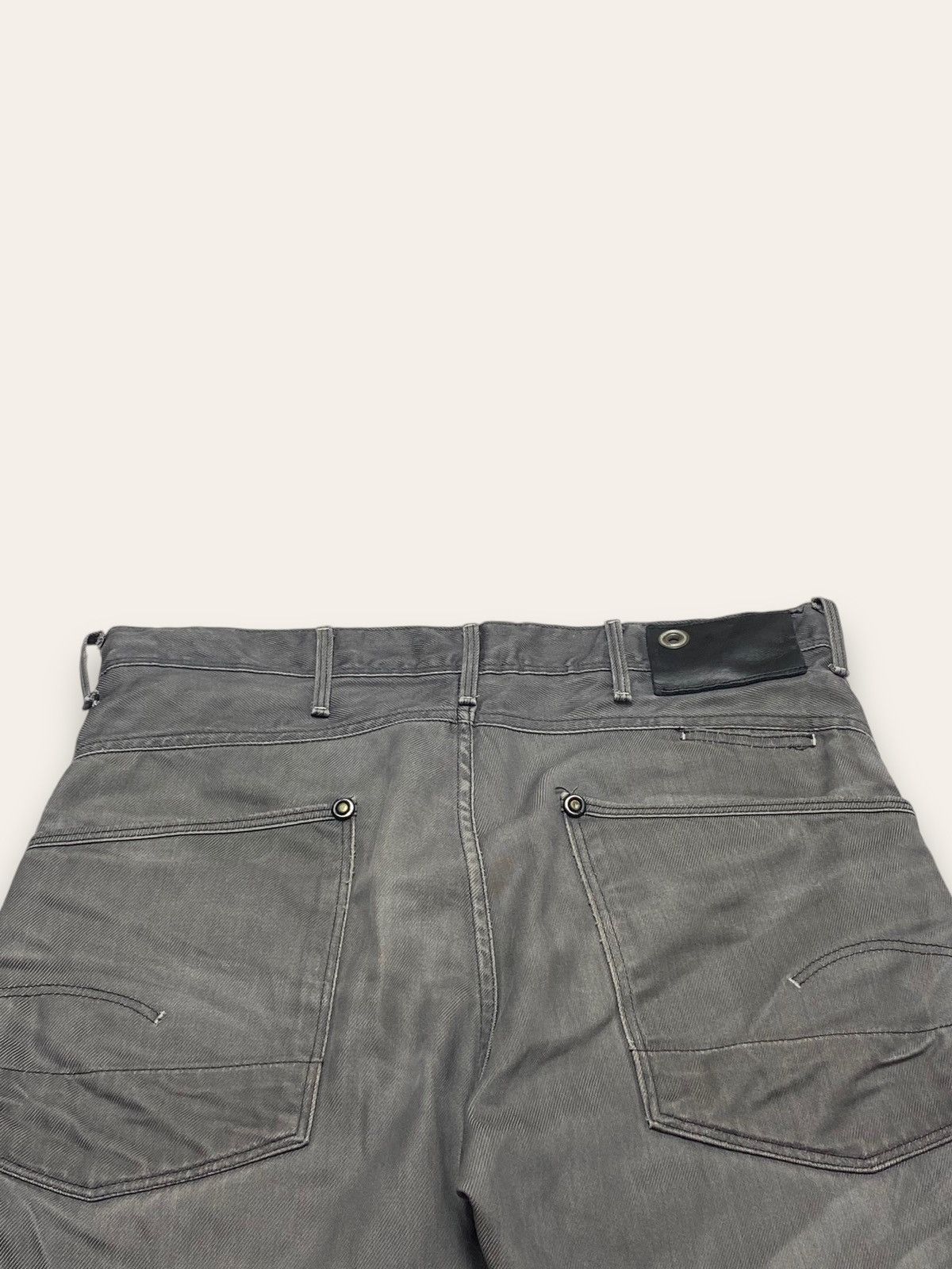 G-Star Vintage G STAR RAW Grey Double Knee Denim Jeans Italy Made Size US 34 / EU 50 - 13 Thumbnail