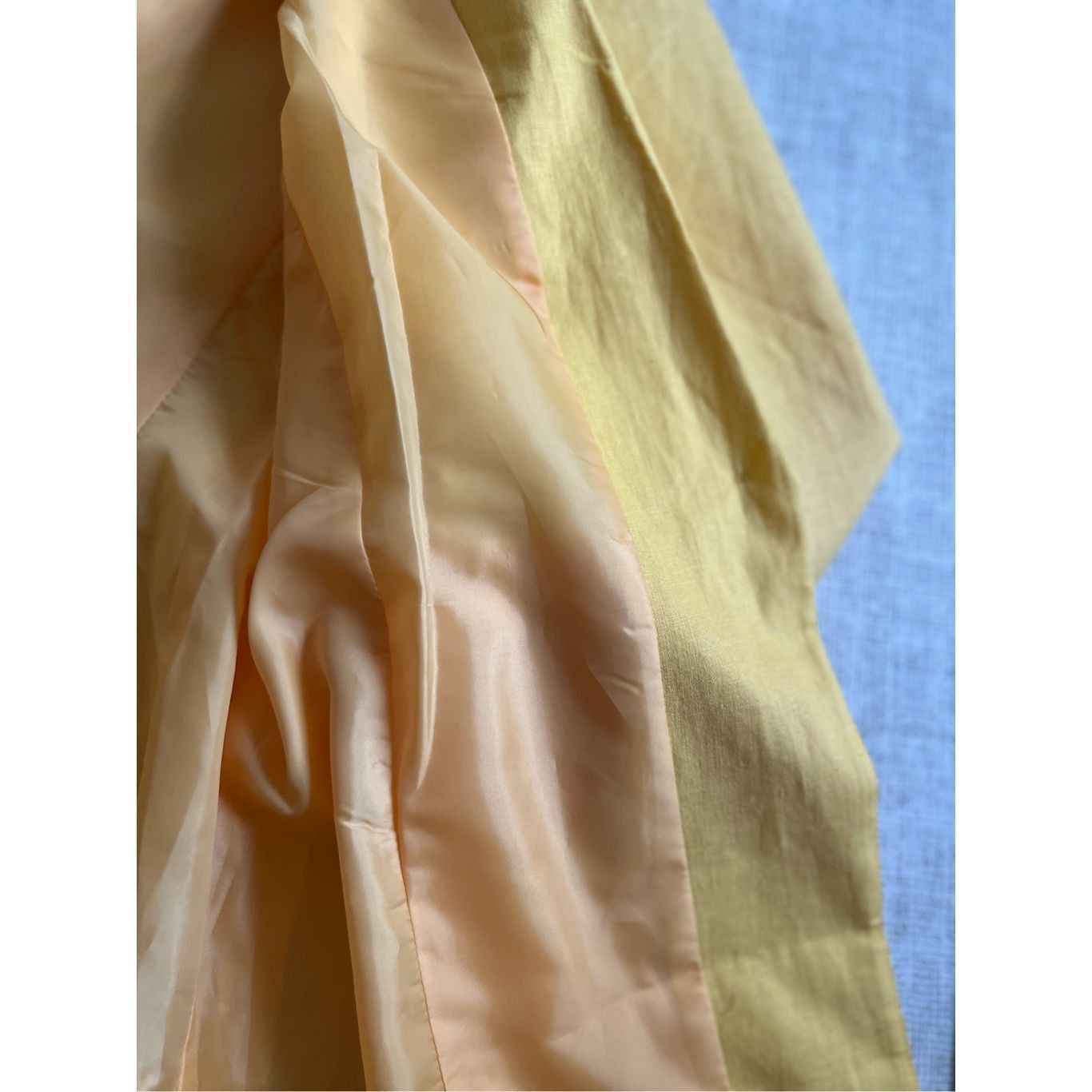 Adolfo Dominguez Adolfo Studio linen Blazer Open Front Fashion Long Sleeve Ye Size L / US 10 / IT 46 - 7 Thumbnail