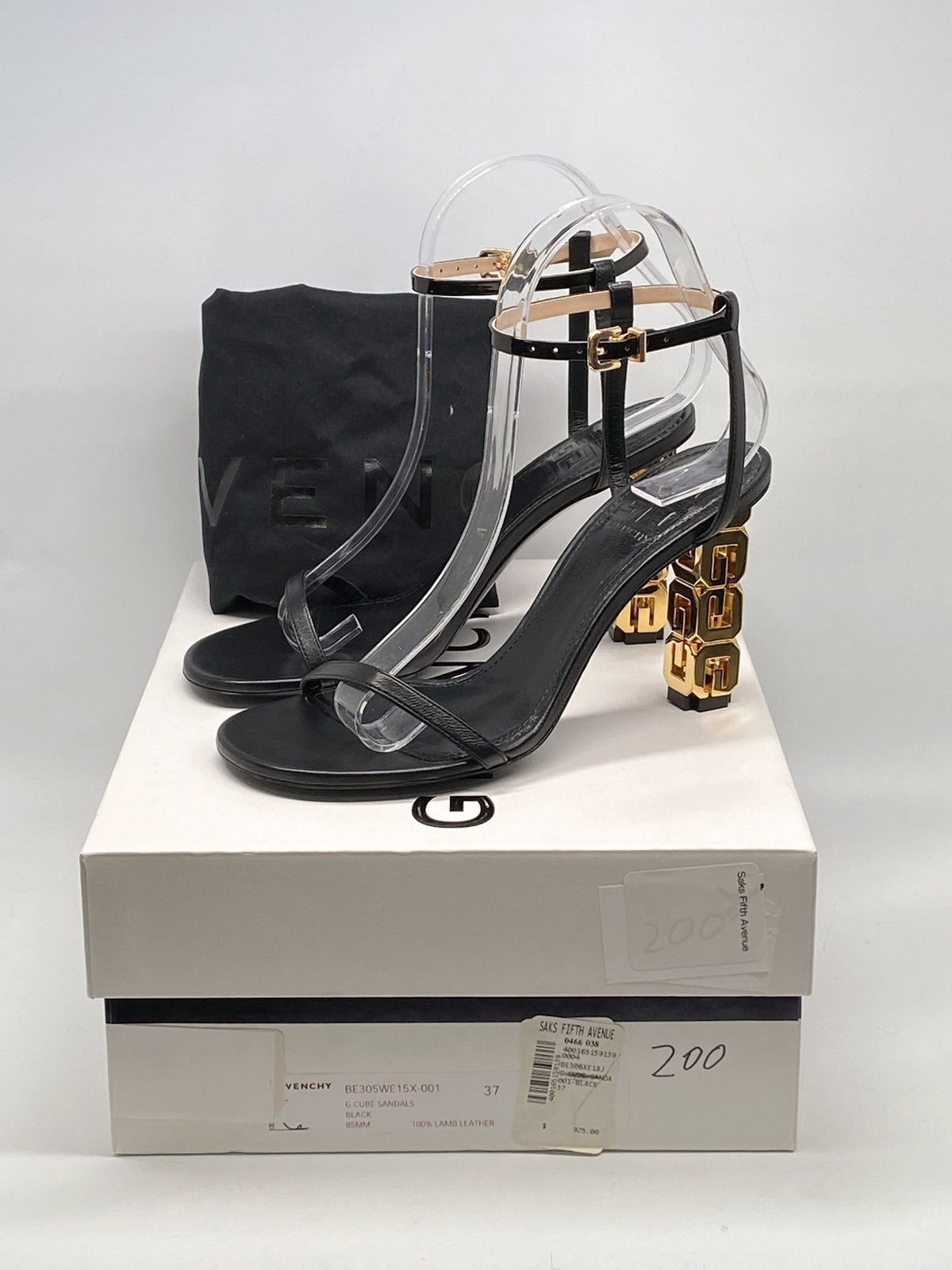 Givenchy Givenchy G Cube Sculptural Heel Leather Sandals size 37 Size US 7 / IT 37 - 11 Thumbnail