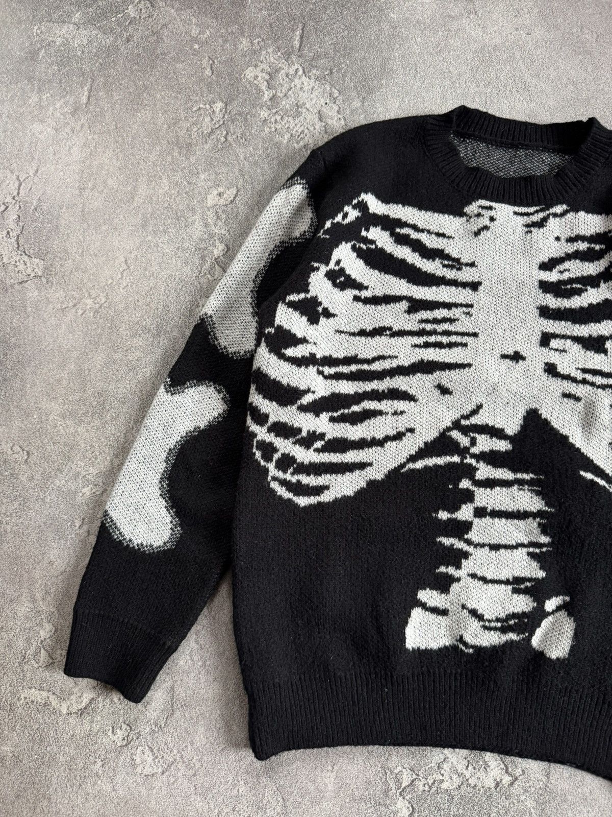 Japanese Brand Skeleton 🩻 💀 rentgen bones 🦴 sweater jumper pullover y2k Size US M / EU 48-50 / 2 - 5 Thumbnail