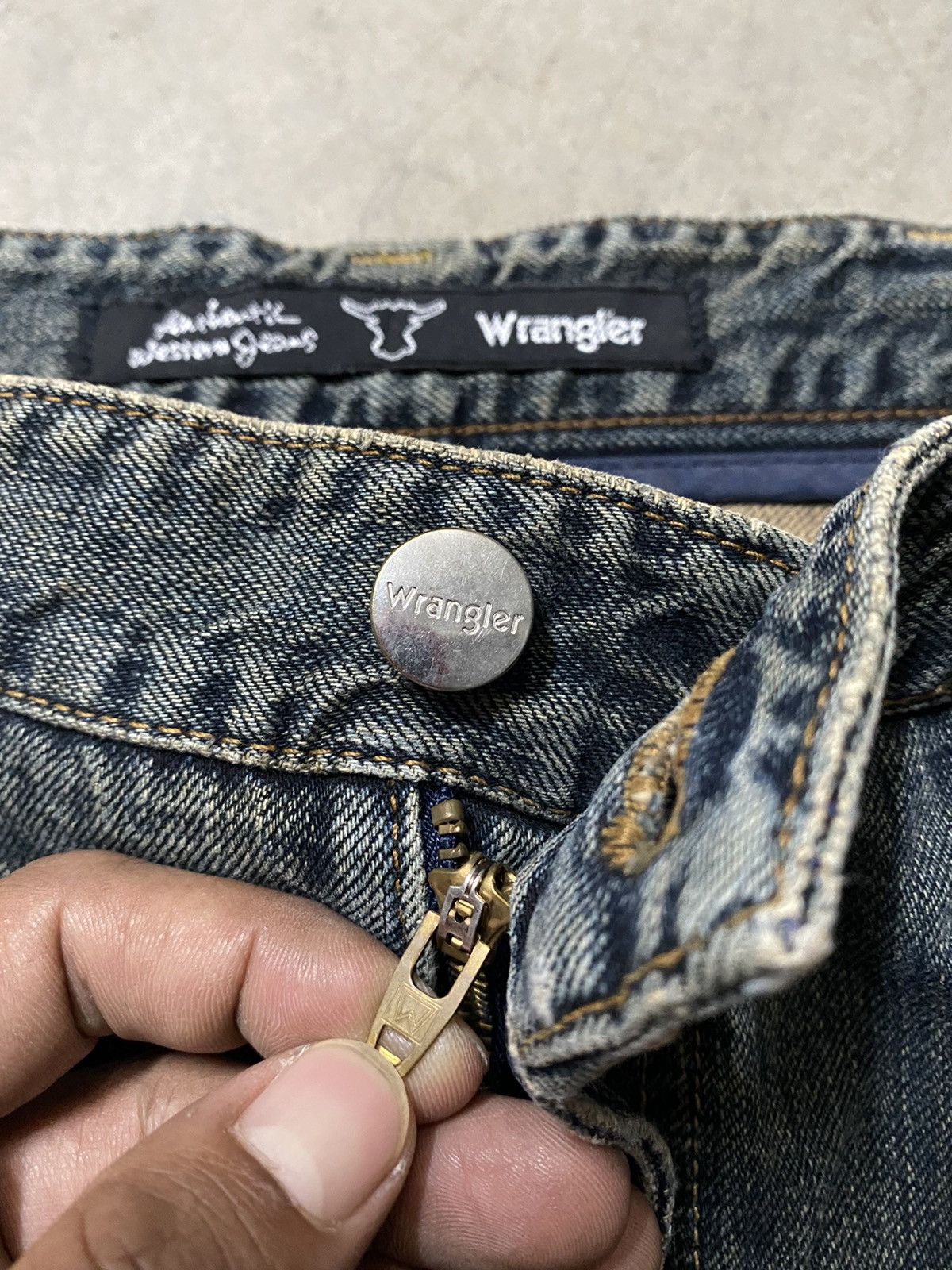 Wrangler Baggy Jeans Wrangle Rusty Denim Vintage Size US 32 / EU 48 - 12 Thumbnail