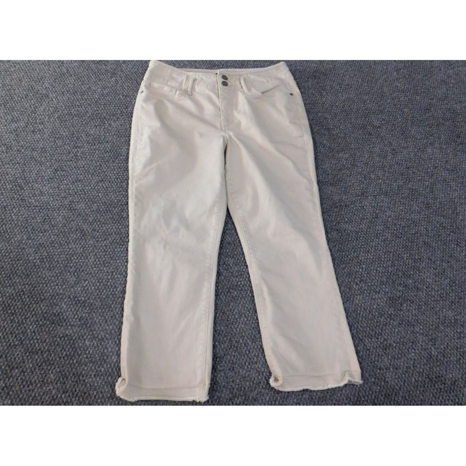 NYDJ NYDJ Jeans Size 8 Straight Gray Lift Tuck Denim Metallic Womens Casual Stretch Regular Rise 8.5-10.5 Inseam 33 in Size 30" / US 8 / IT 44 - 3 Thumbnail