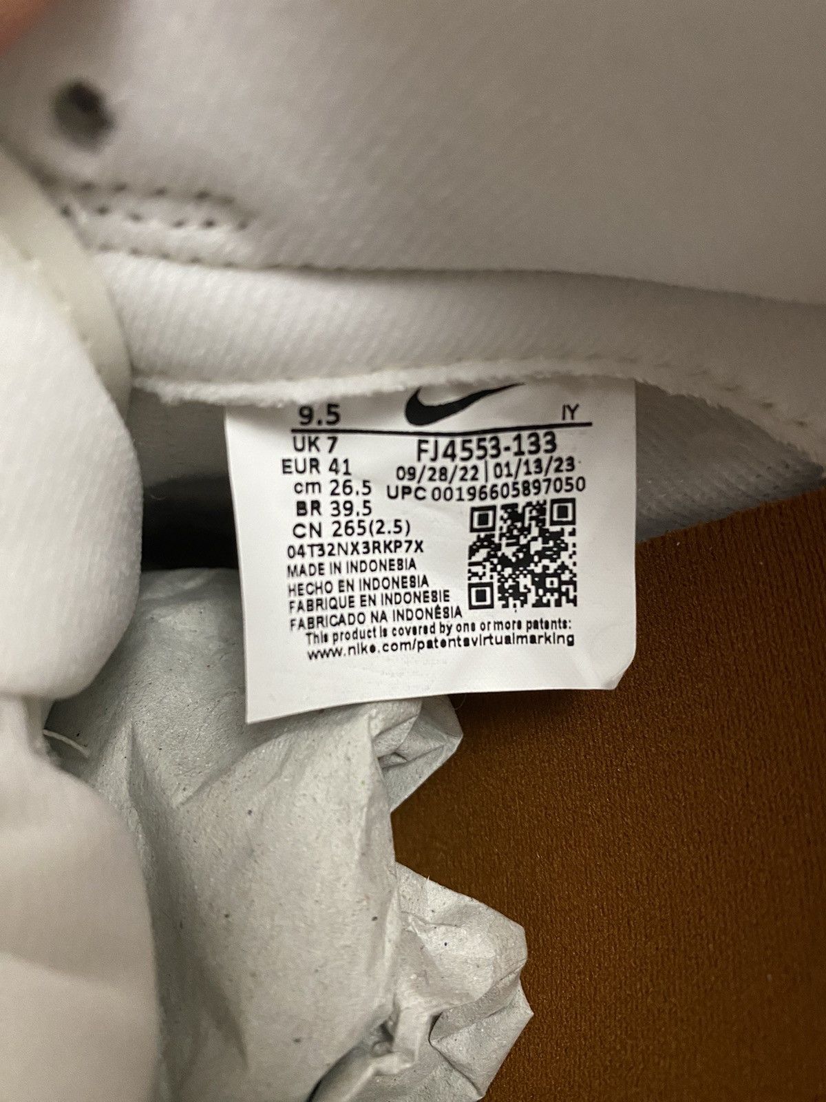 Nike Size 9.5W / 8M - Nike Dunk Low Needlework Grey Fog Sail Size US 9.5 / IT 39.5 - 7 Thumbnail