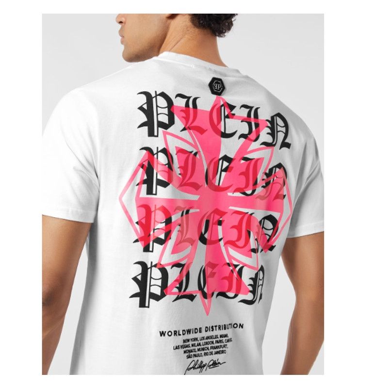Philipp Plein Philipp Plein Worldwide Puffy Crest Round Neck T-shirt XXL Size US XXL / EU 58 / 5 - 12 Thumbnail