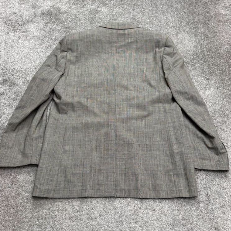 Vintage VINTAGE Alexandre Savile 2 Piece Suit Gray Plaid Wool Blazer Pants Mens 42R Size 42R - 3 Thumbnail