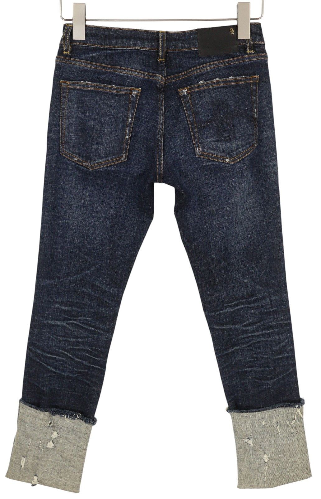 R13 KATE SKINNY CUFF 27 Howel Indigo Faded Distress 86240 Size 27" / US 4 / IT 40 - 2 Thumbnail