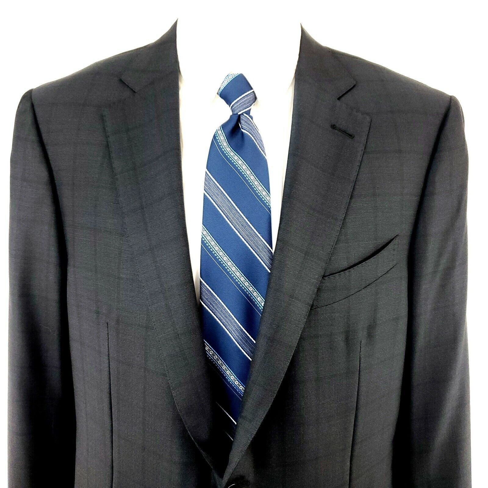 Ermenegildo Zegna Ermenegildo Zegna Trofeo 600 40R 2 Button Microcheck Gray Wo Size 40R - 1 Thumbnail
