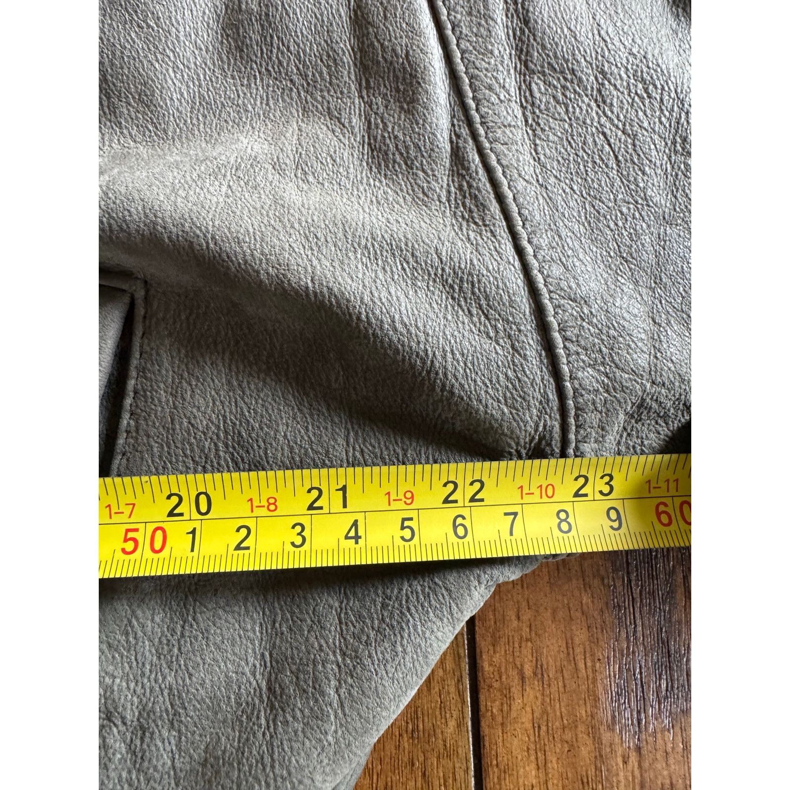Other Vintage NYC Boutique Motorcycle Gray Cropped Leather Jacket Size M / US 6-8 / IT 42-44 - 11 Thumbnail