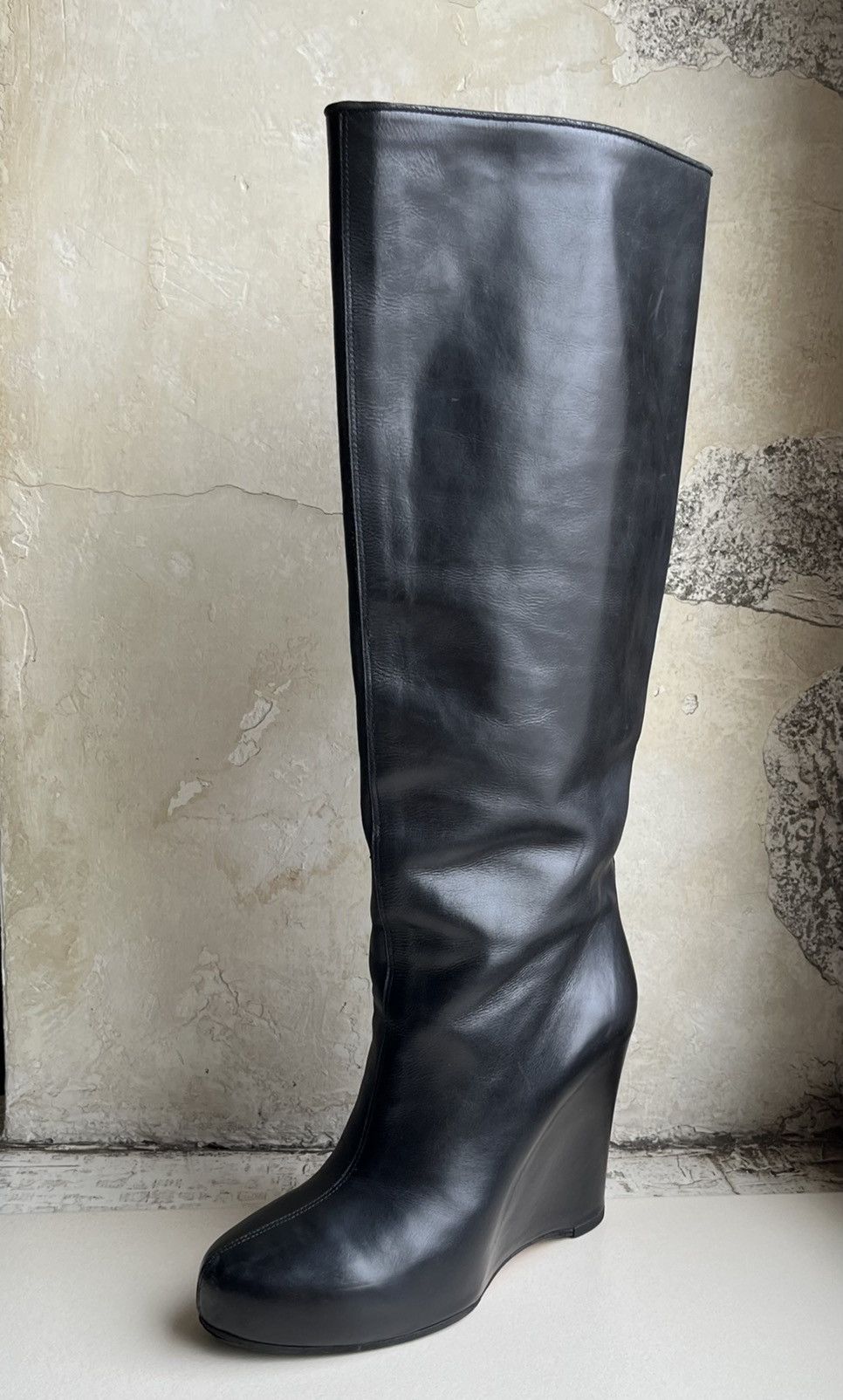 Maison Margiela Martin Era Concealed Heel Knee High Boots Size US 8 / IT 38 - 1 Thumbnail
