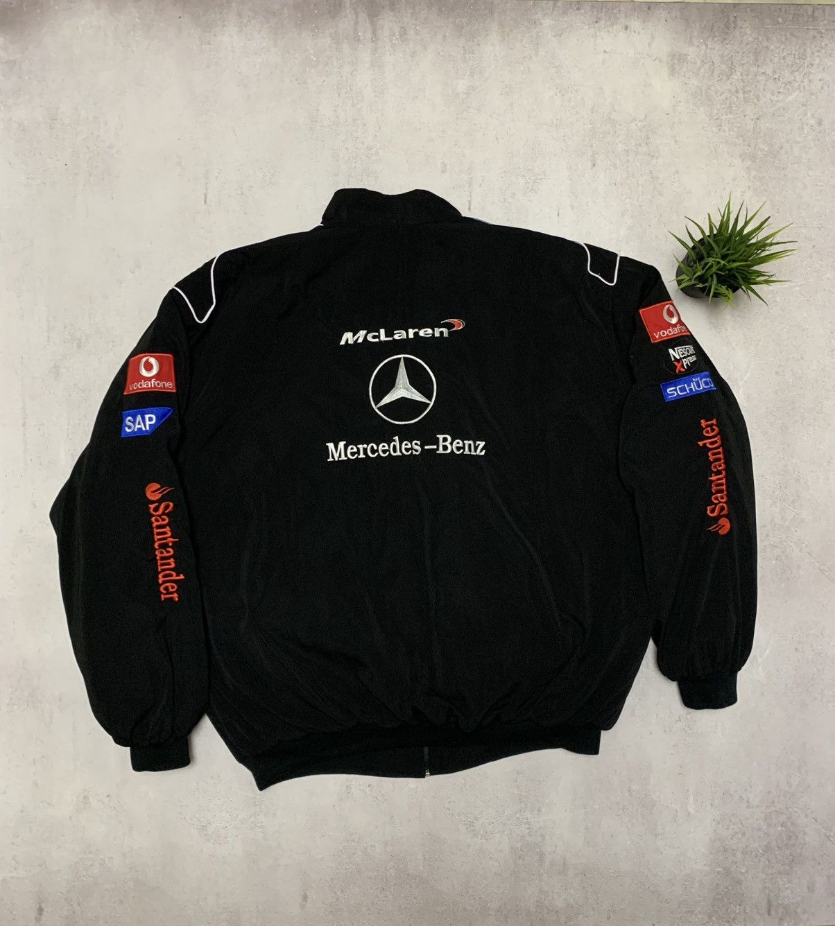 Formula 1 × Mercedes-Benz × Vintage Vintage Mercedes Benz Jacket Bomber Mc Laren Santander F1 Size US XXL / EU 58 / 5 - 9 Thumbnail