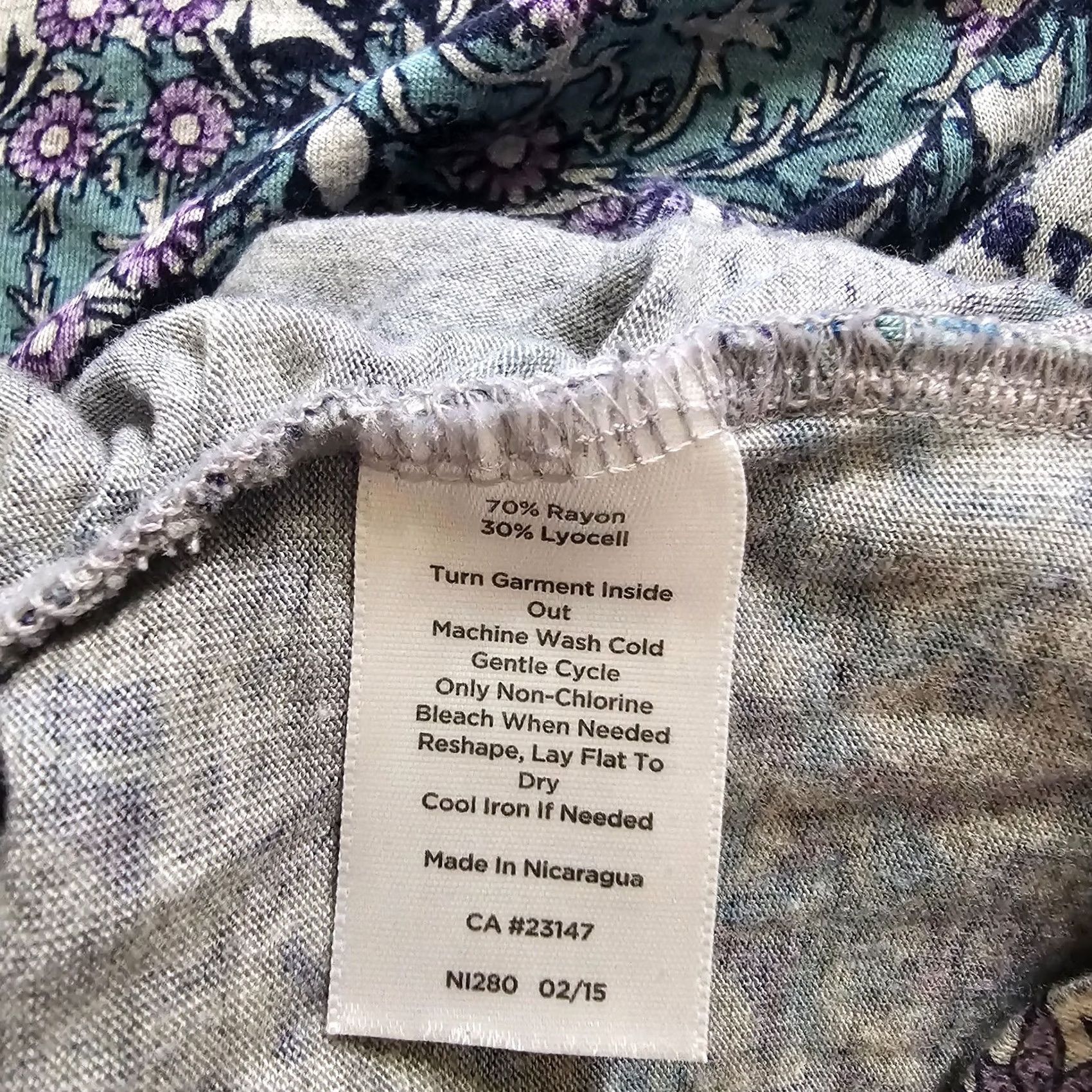 Talbots Talbots Shirt Womens 3X Purple Top Women Blue Floral Cowl Neck Scrunch Casual Career Size XXL / US 16-18 / IT 52-54 - 7 Thumbnail