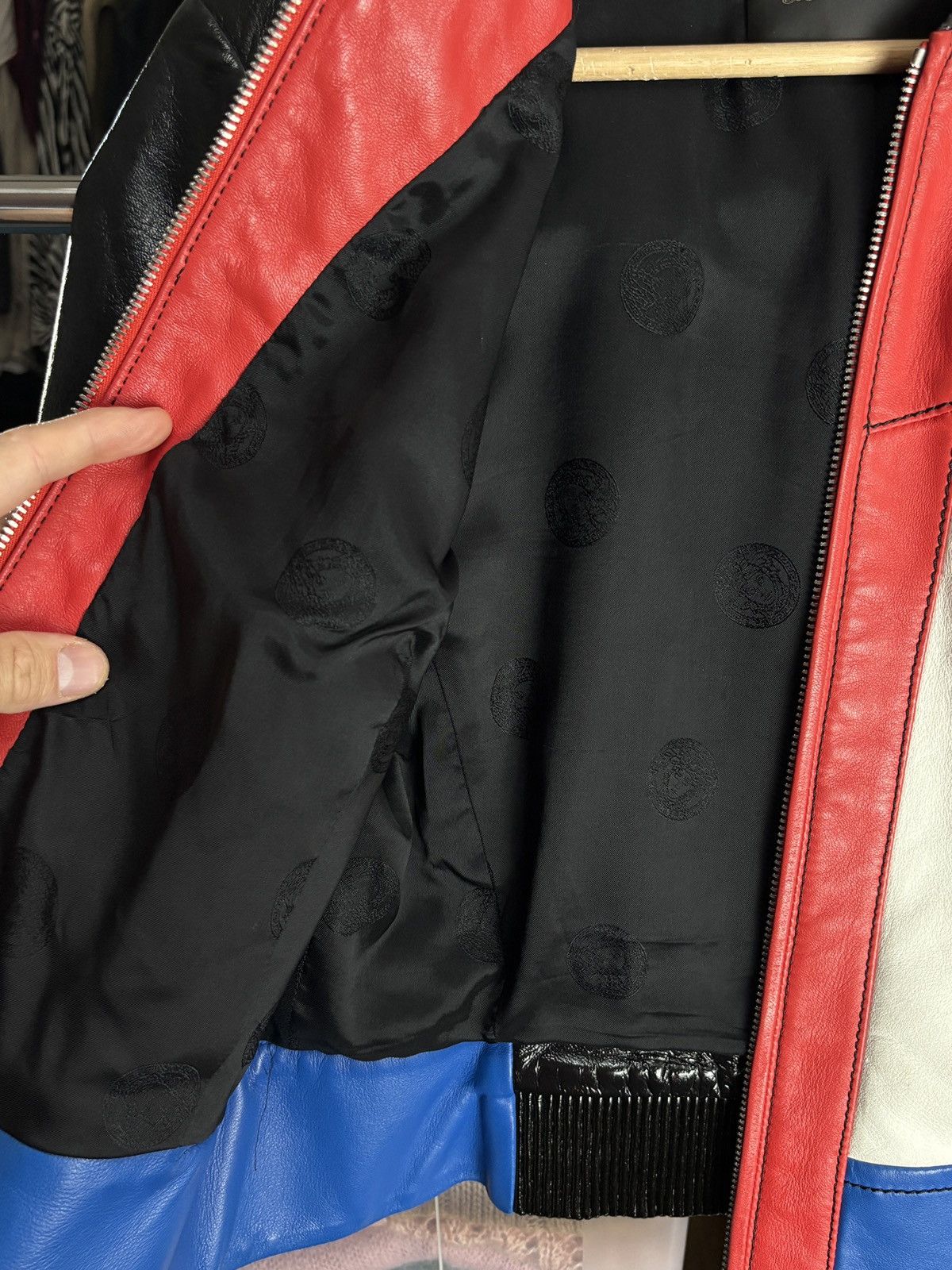 Versace Versace Leather Biker Moto Jacket Designer Gigi Hadid Size L / US 10 / IT 46 - 12 Thumbnail