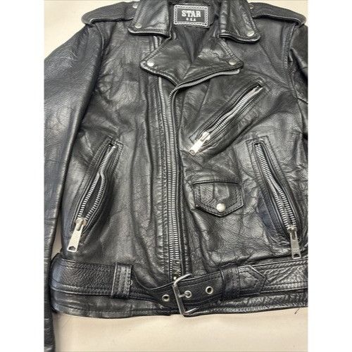Other STAR U.S.A Double Leather - Riders Motorcycle Jacket - Men S Size US M / EU 48-50 / 2 - 5 Thumbnail