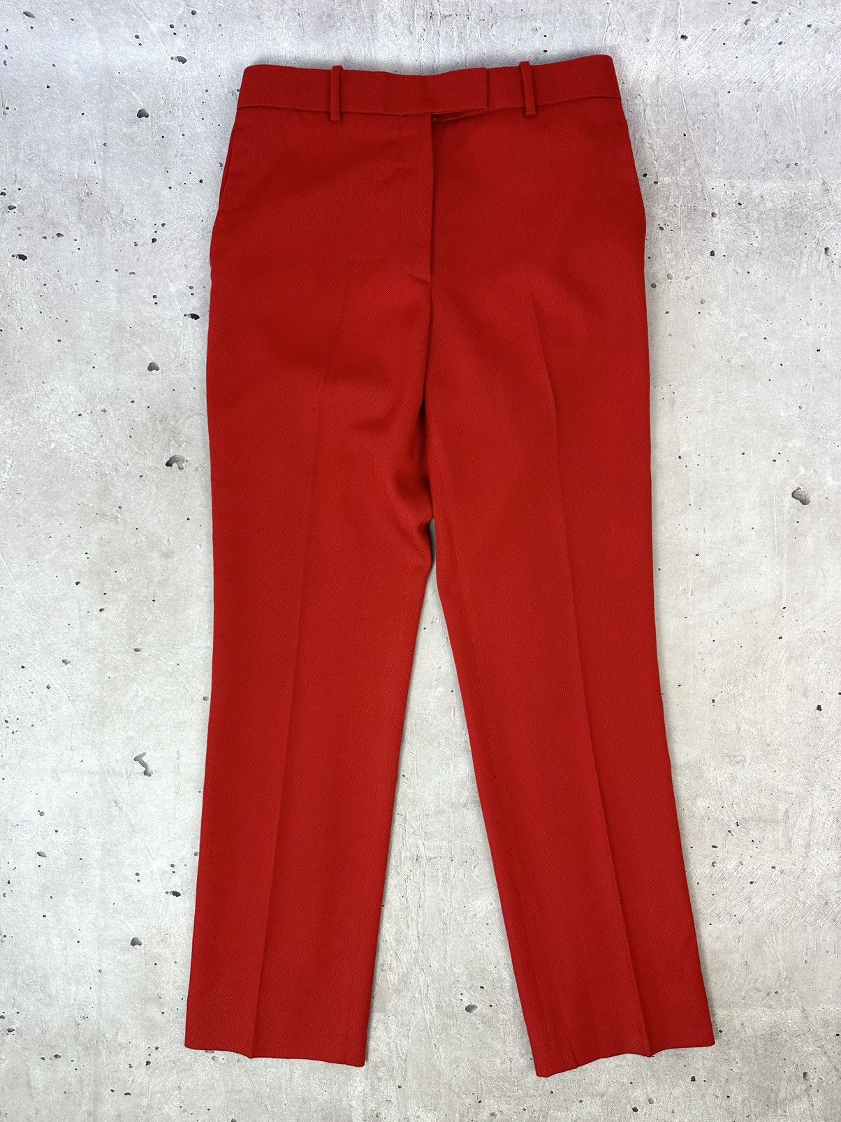 Calvin Klein 205W39NYC Calvin Klein 205W39NYC Wool Twill Red Women’s Trousers Size 34" / US 12 / IT 48 - 4 Thumbnail