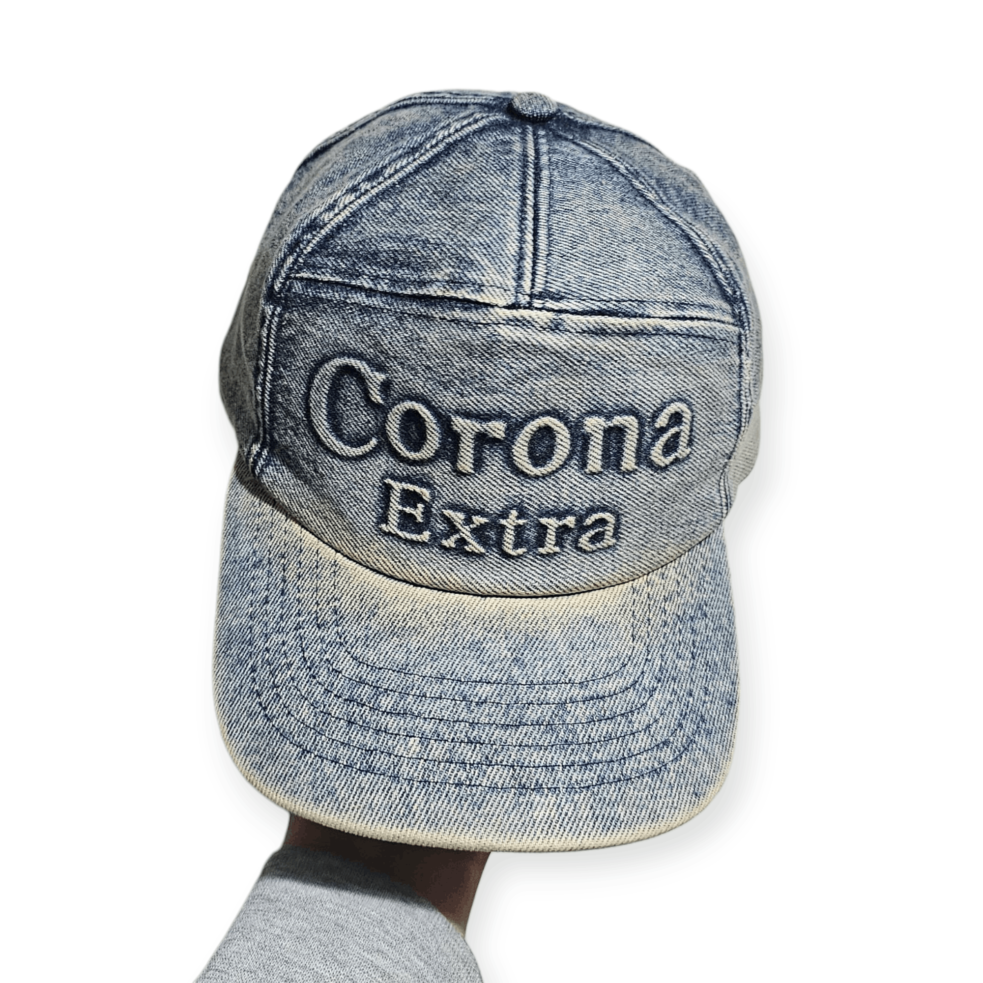 Vintage Corona Extra Beer Denim Hat Size ONE SIZE - 2 Thumbnail