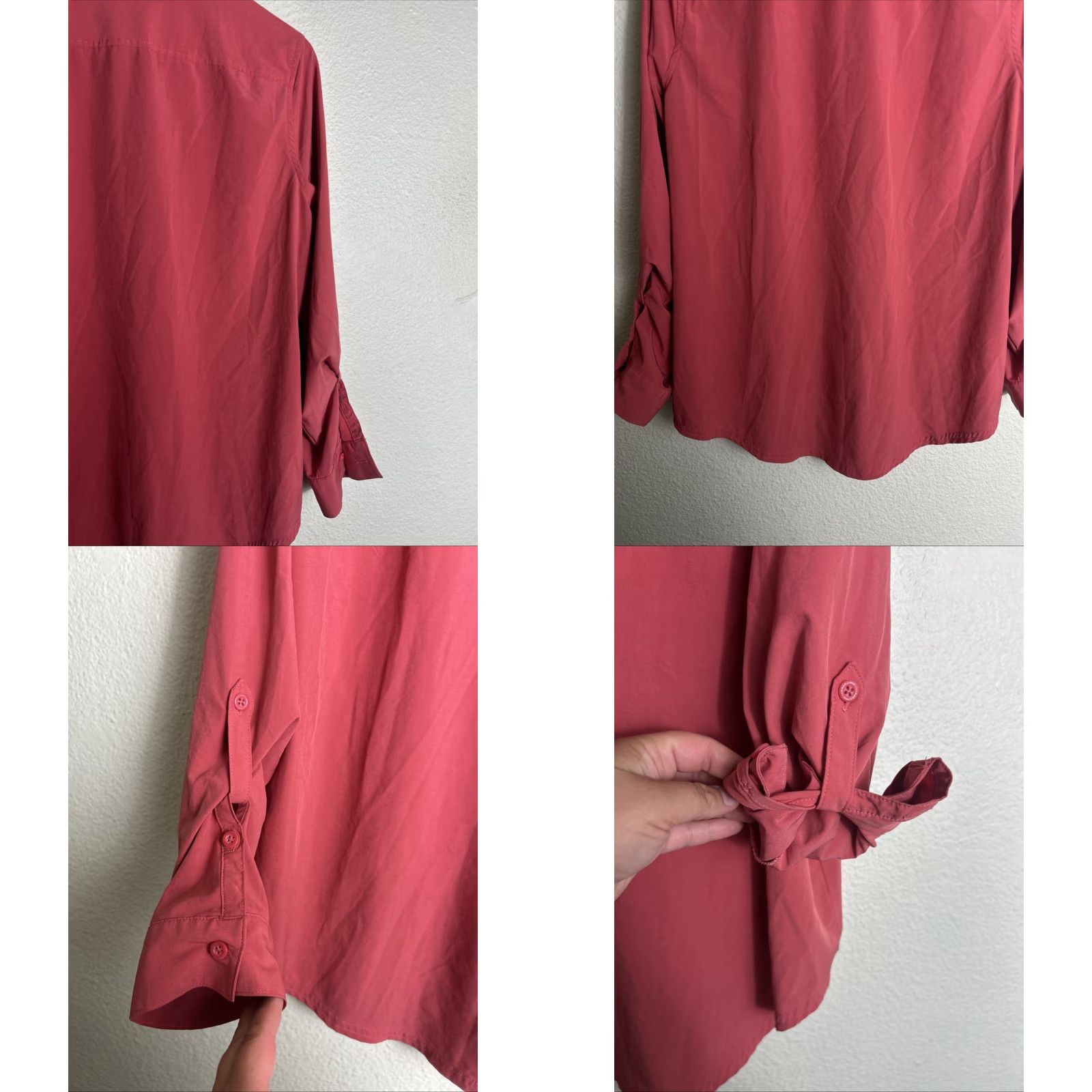 Eddie Bauer VINTAGE Eddie Bauer Women's Departure 2.0 Long-Sleeve Shirt Pink Large Women’s Shirt Button-Up Women Womens Large Pink Shirt 1586163 Size L / US 10 / IT 46 - 10 Thumbnail