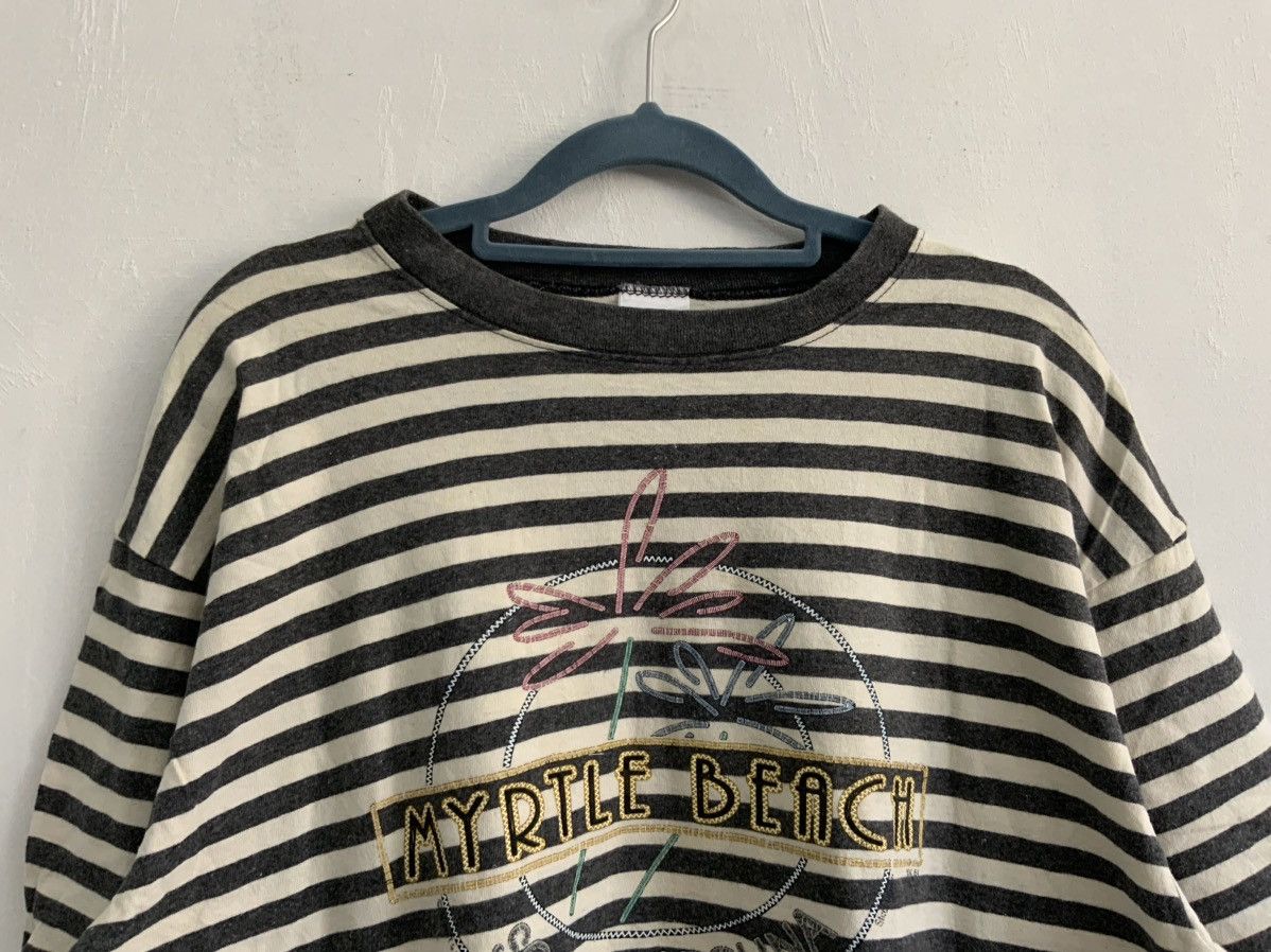 Band Tees Vintage Myrtle Beach Striped Smile Archive Tee Size US XL / EU 56 / 4 - 3 Thumbnail
